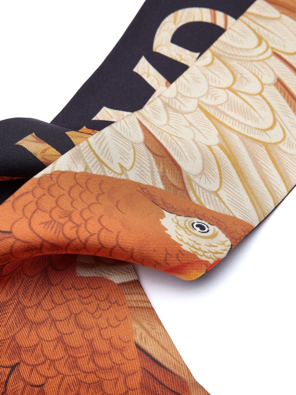 Parrot-print silk bandeau scarf - 3