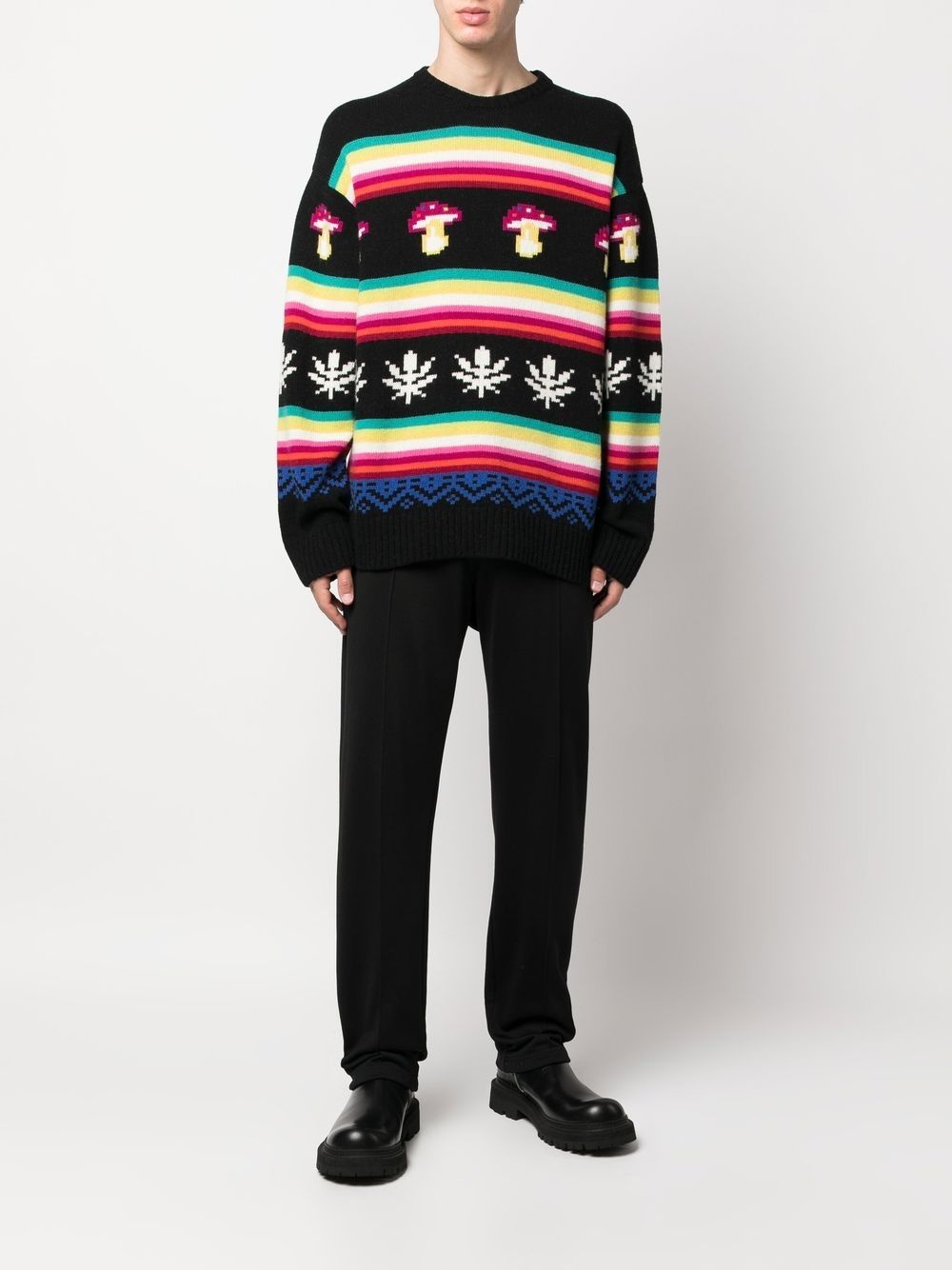 Mushroom Jacquard knitted jumper - 4
