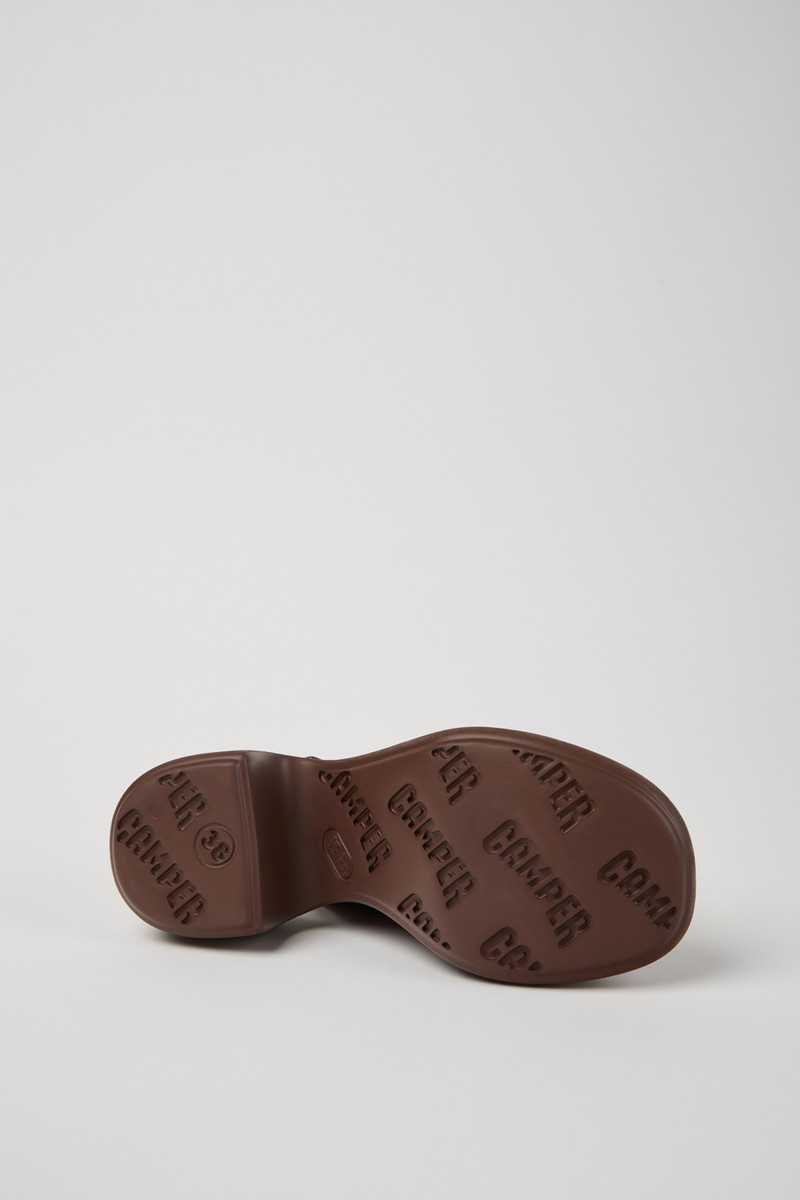 Brown Leather Sandals for Women. 5