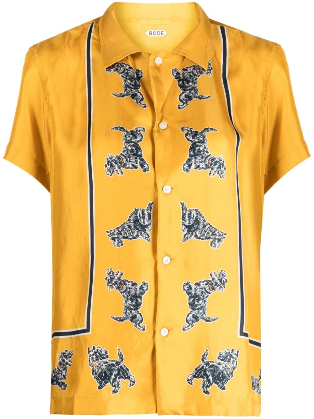 Scottie-print silk shirt - 1