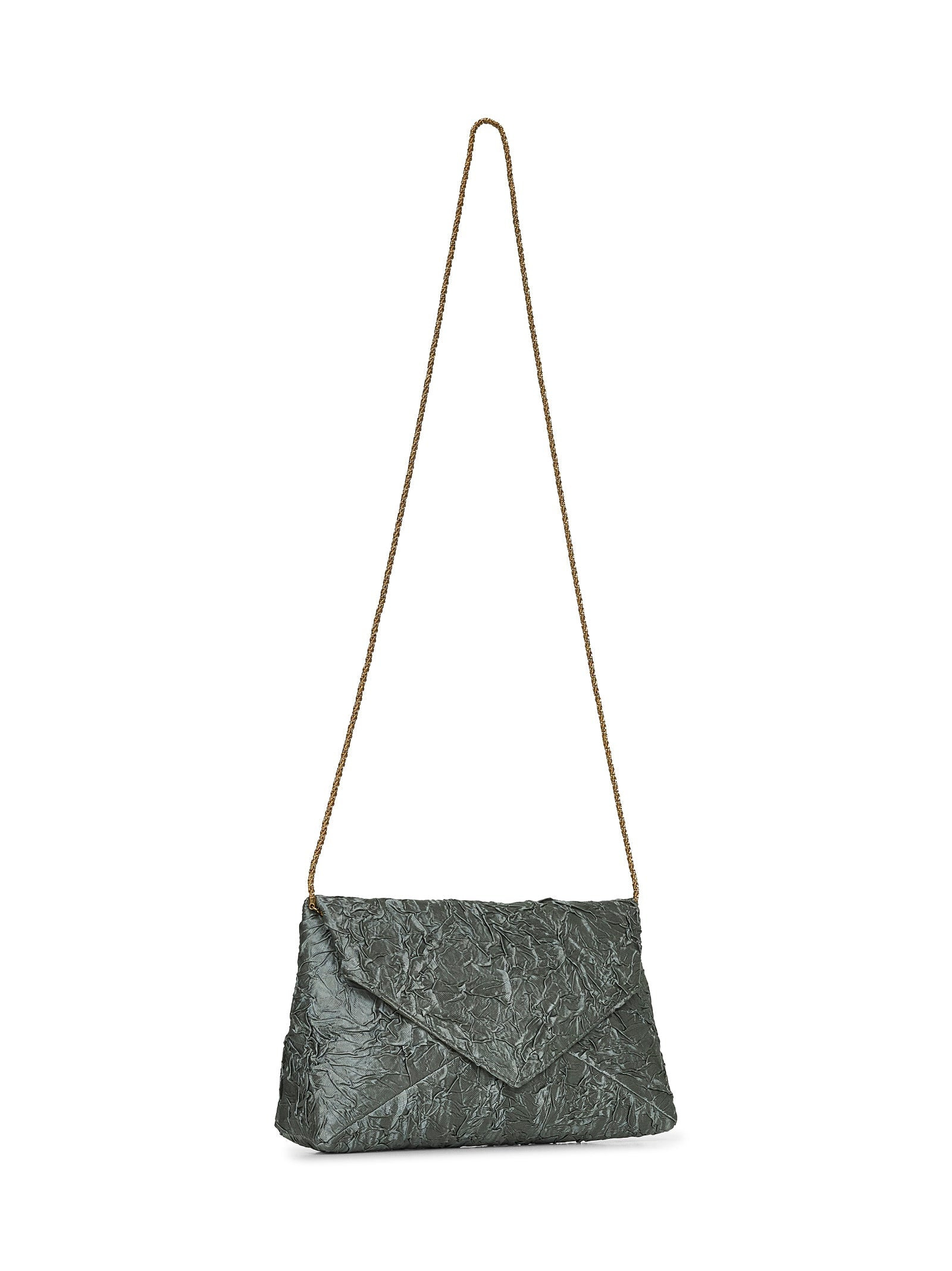 Dries Van Noten Women Green Envelope Clutch Bag - 2