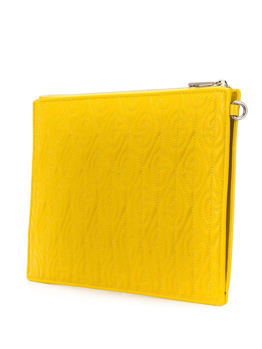 logo-embossed clutch - 3