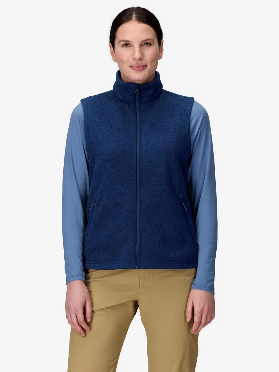 Women's Drop Line Sweater Fleece Vest - 1
