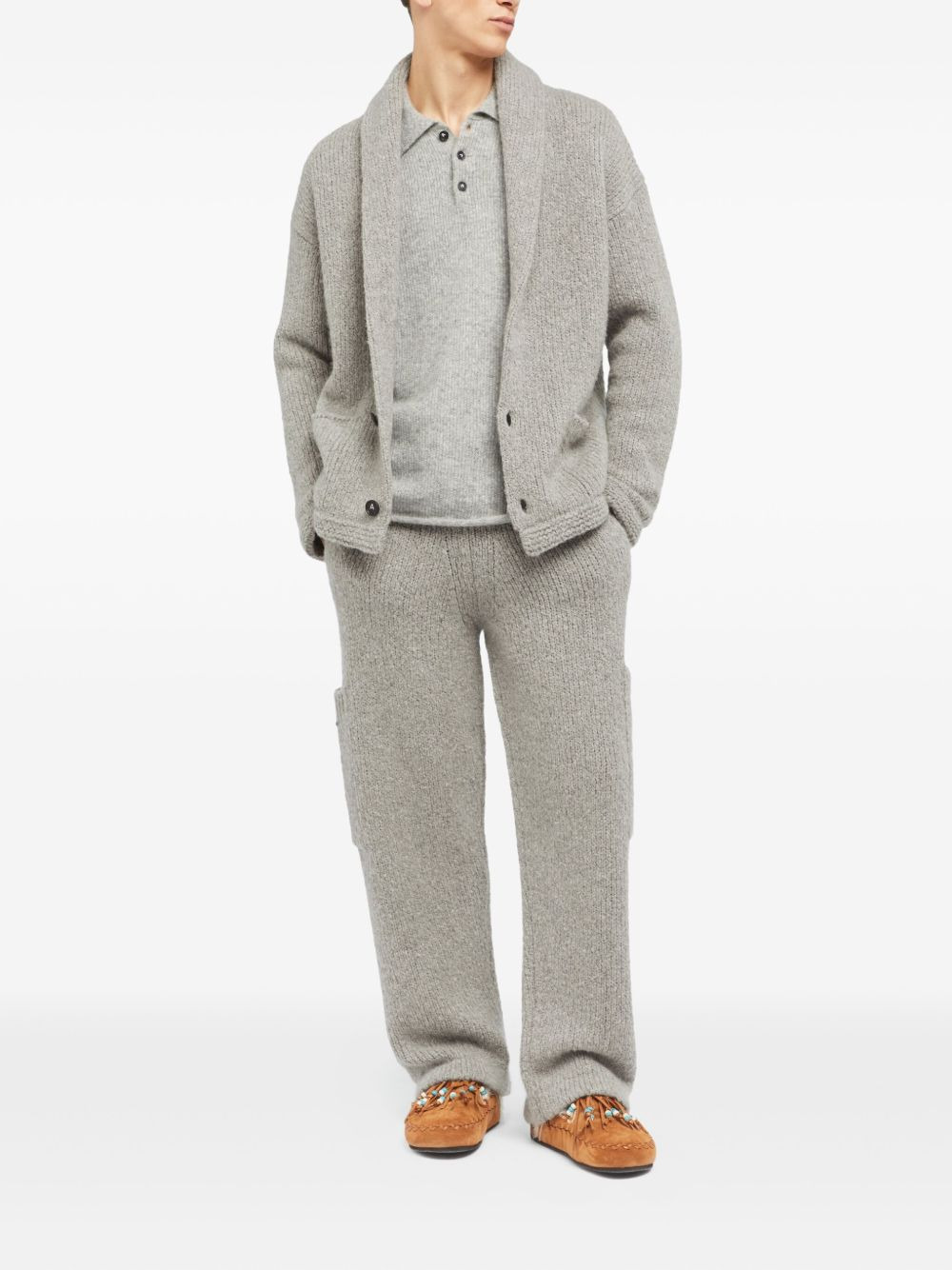 drawstring knitted trousers - 2