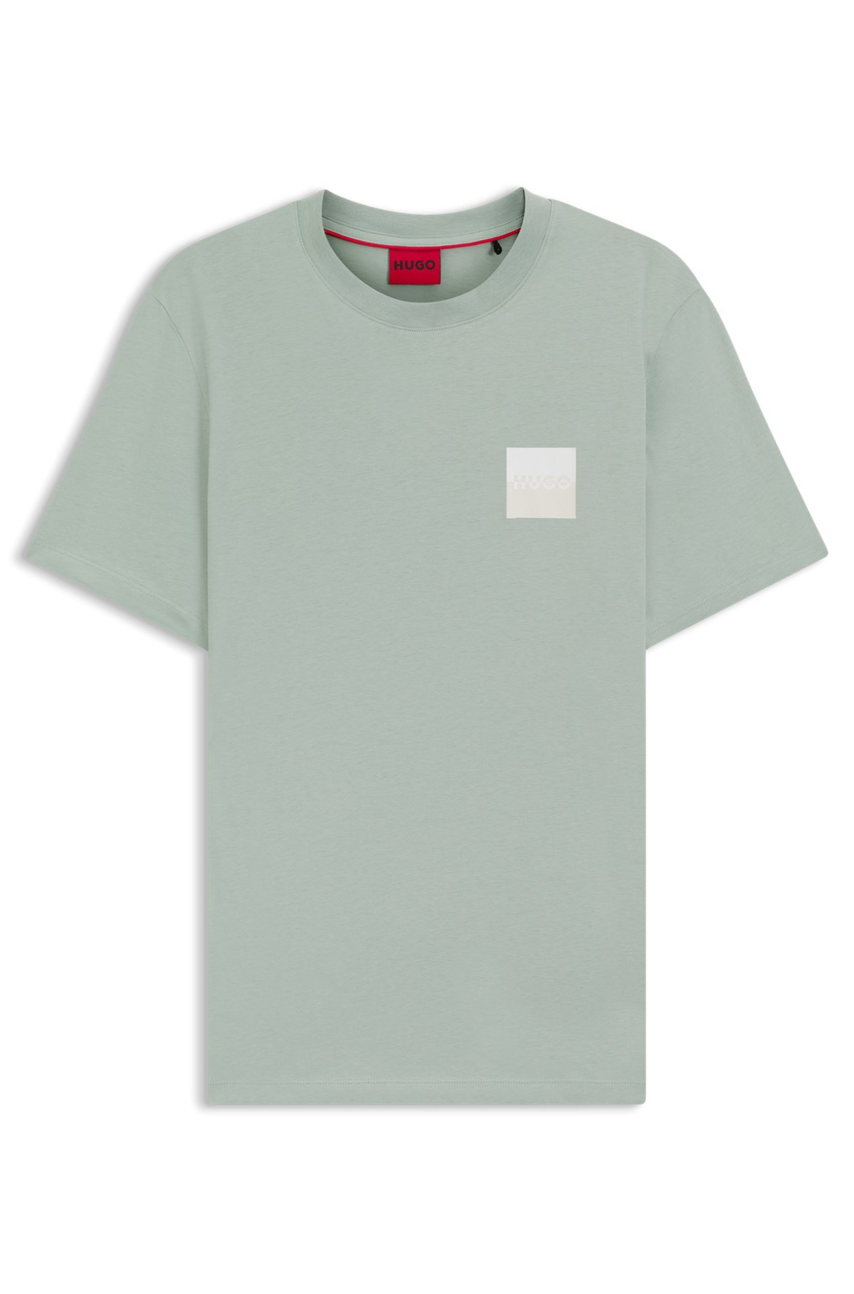 COTTON-JERSEY T-SHIRT WITH CURVED-LOGO PRINT - 1