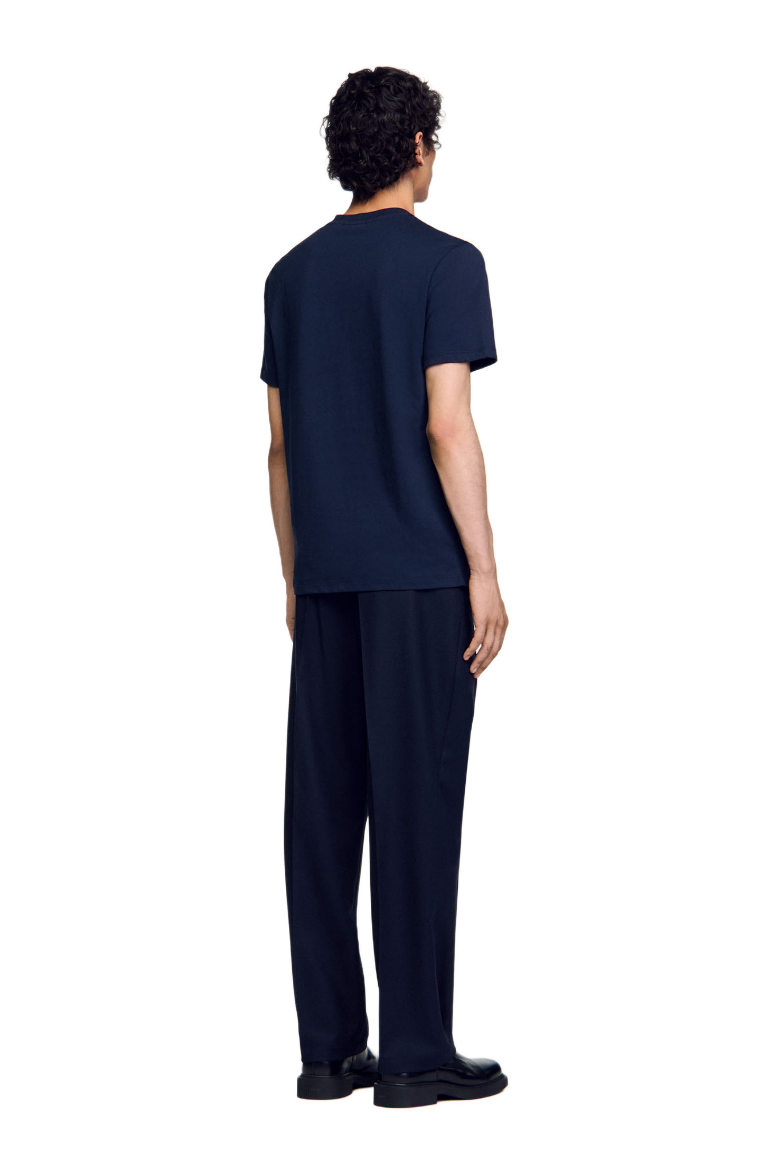 SANDRO Short-sleeved T-shirt in Navy Blue at Nordstrom - 2