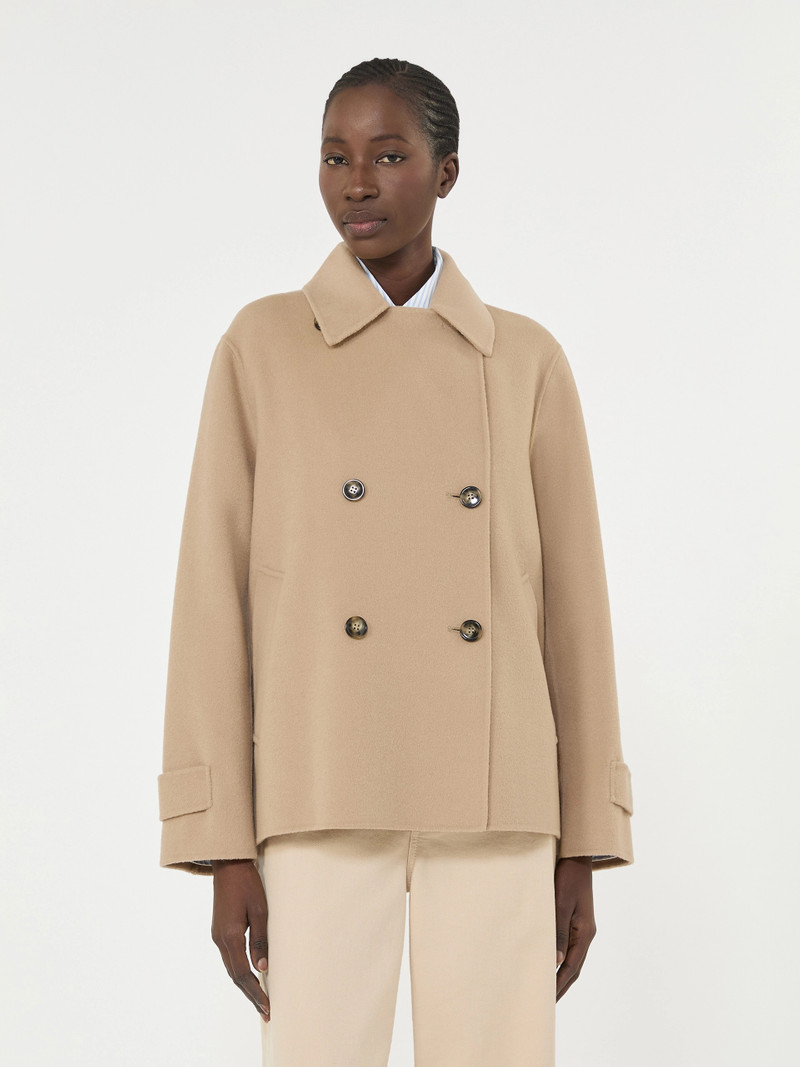 FANTINO Double-breasted wool-blend pea coat - CAMEL 3