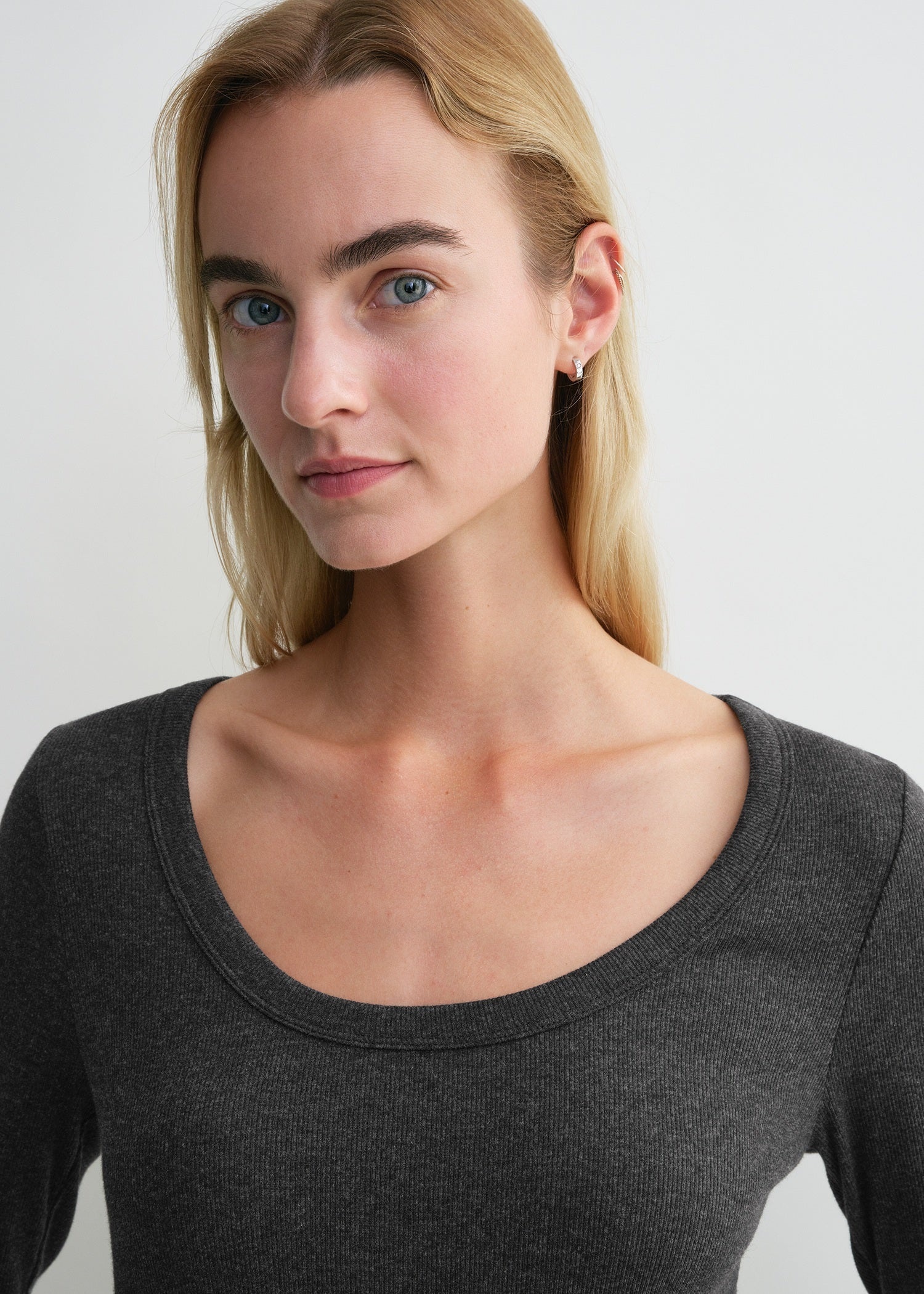 Classic rib top charcoal melange - 5