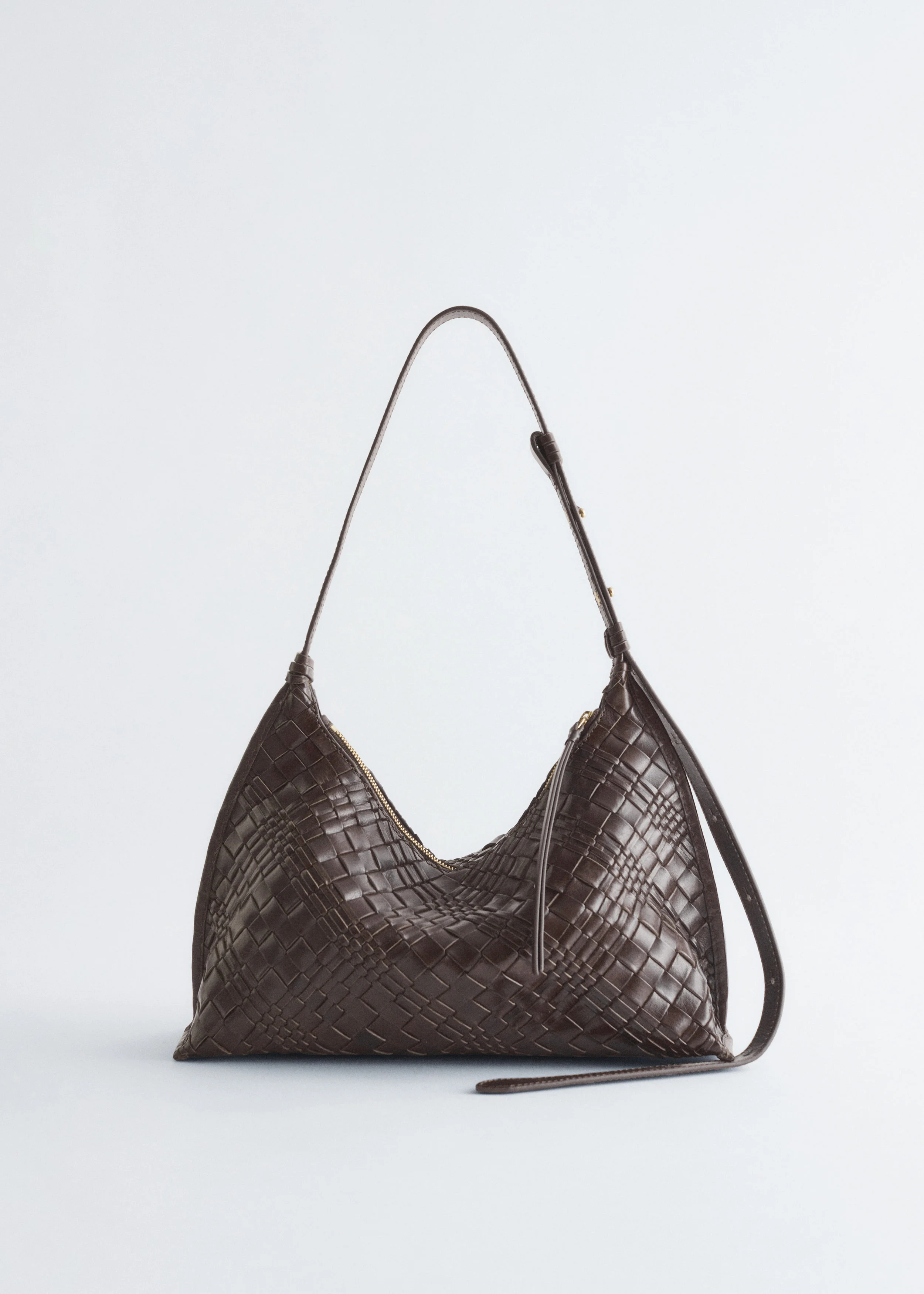 Interwoven Leather Crossbody Bag - 1