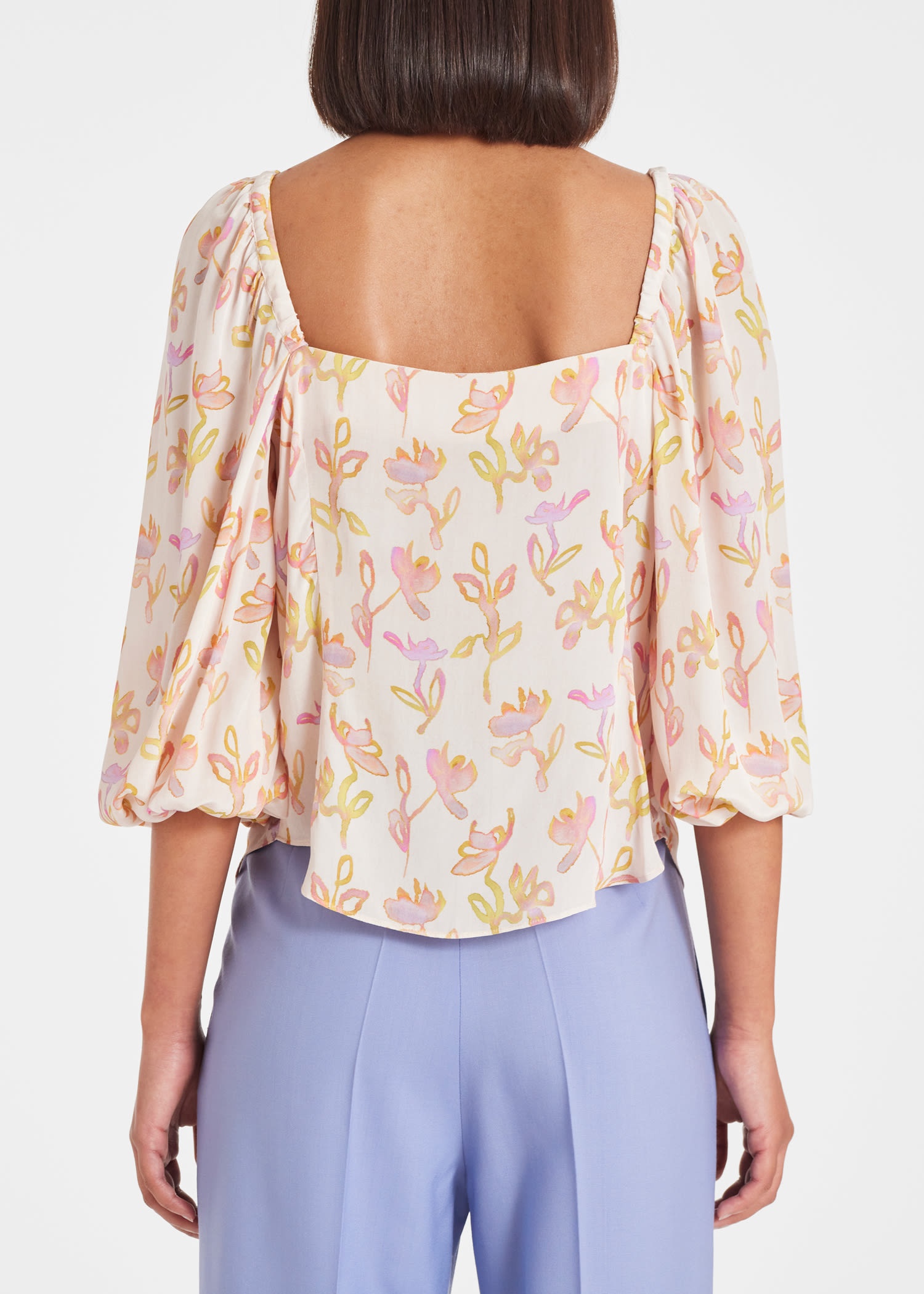 Ecru 'Oleander' Square Neck Top - 4