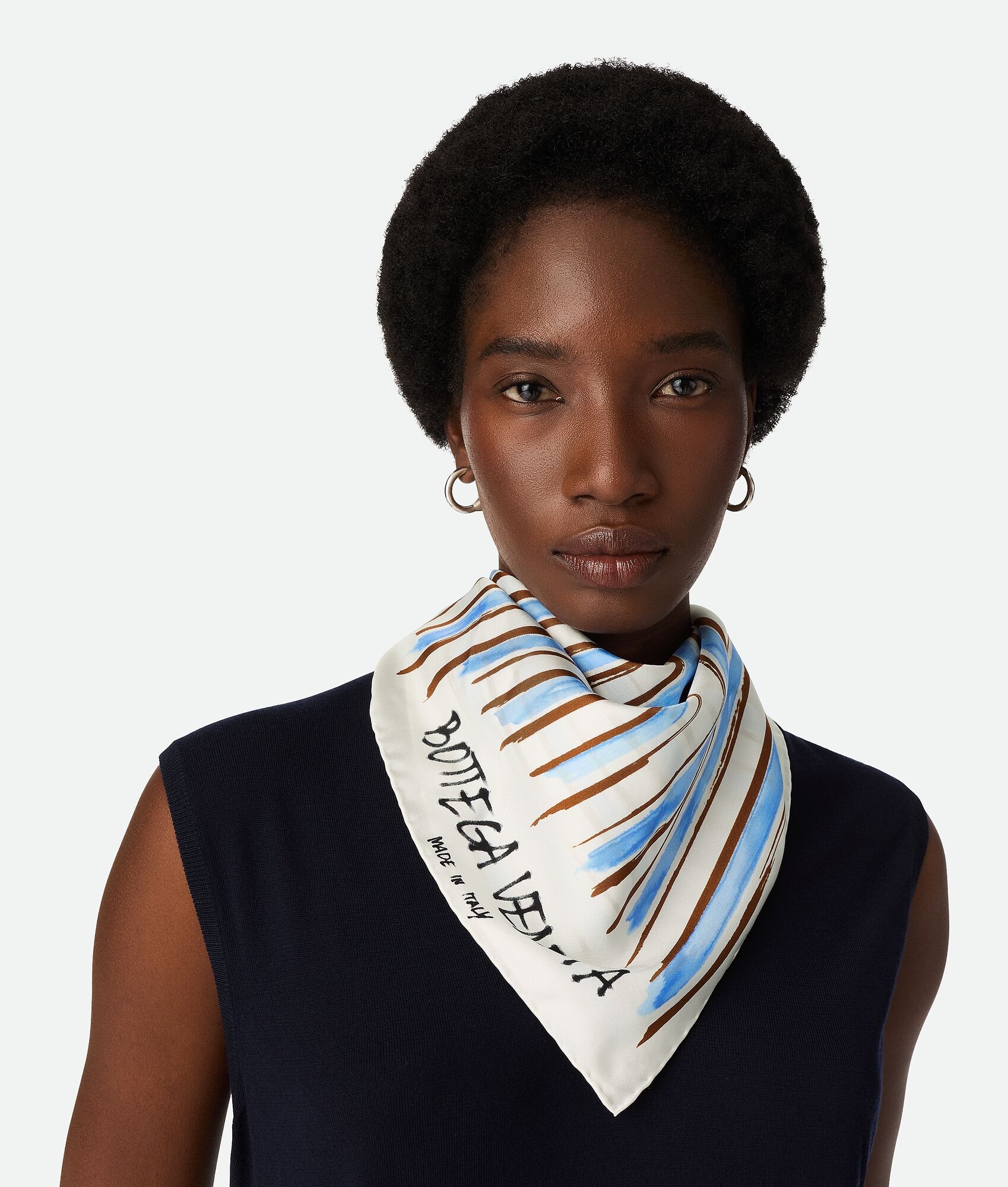 Printed Silk Stripe Foulard 2