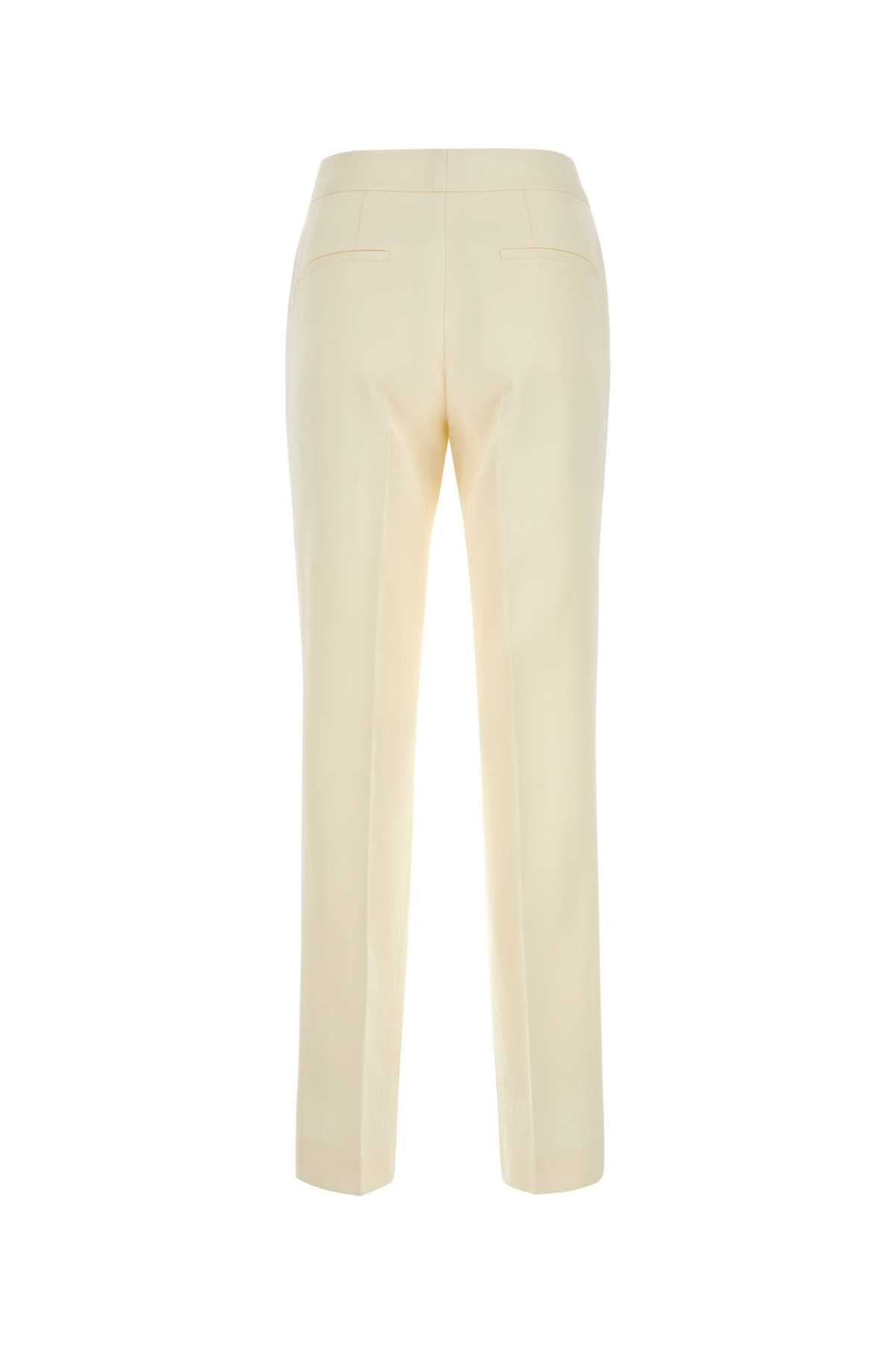 Jil Sander Women Ivory Viscose Blend Pant - 2