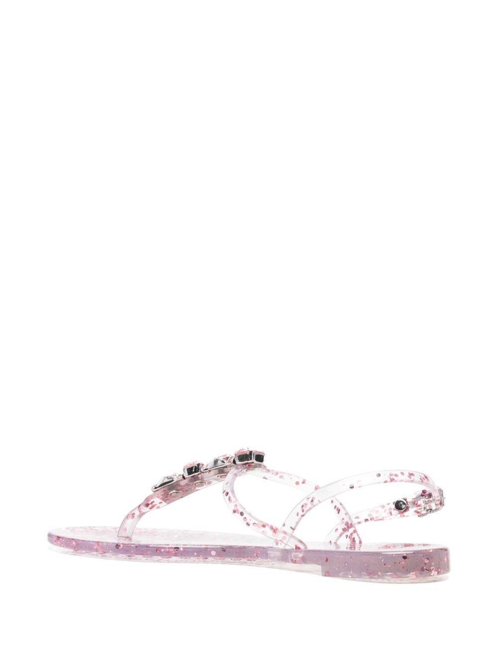 crustal-embellished jelly sandals - 3