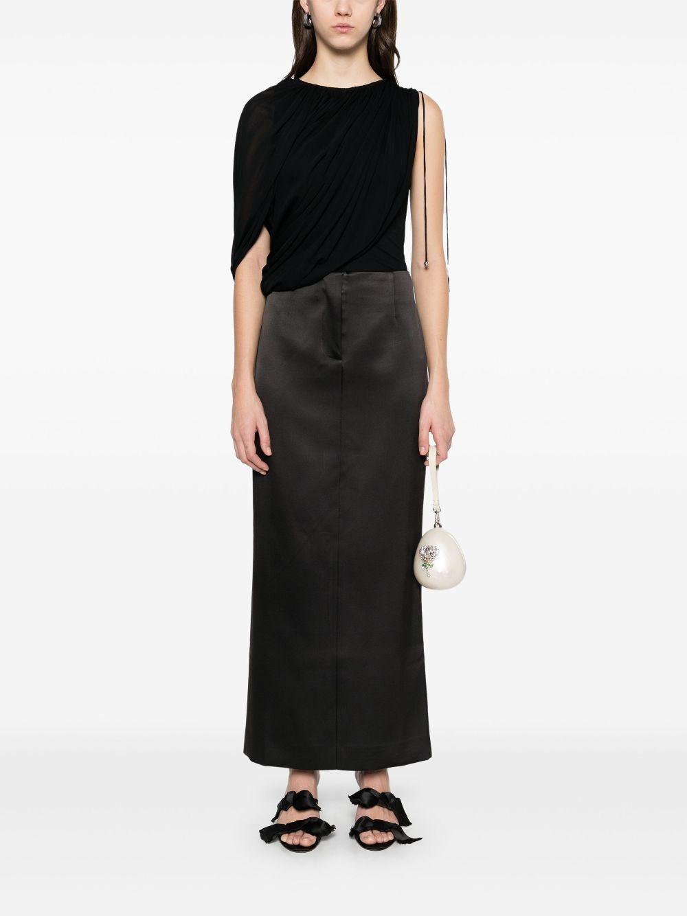 draped jersey top - 2