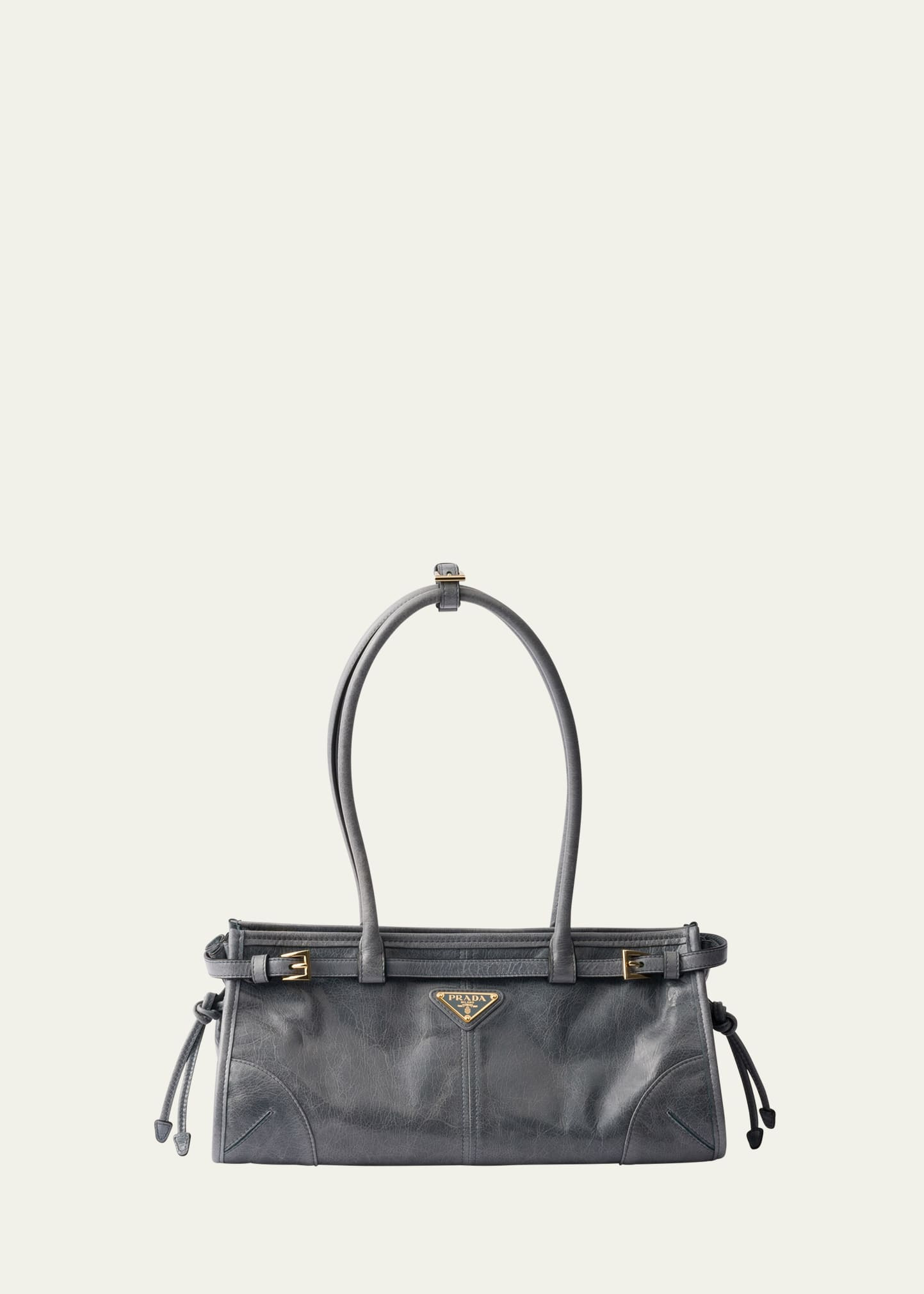 Medium East-West Leather Shoulder Bag - 1