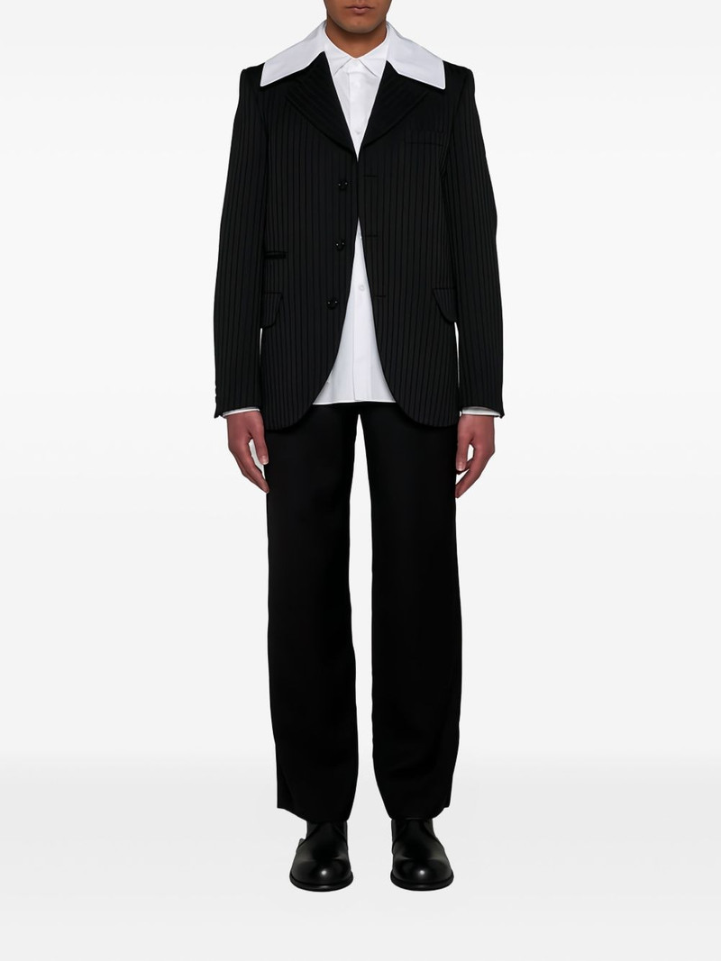 Comme des Garçons Homme Plus contrasting-collar jacket outlook