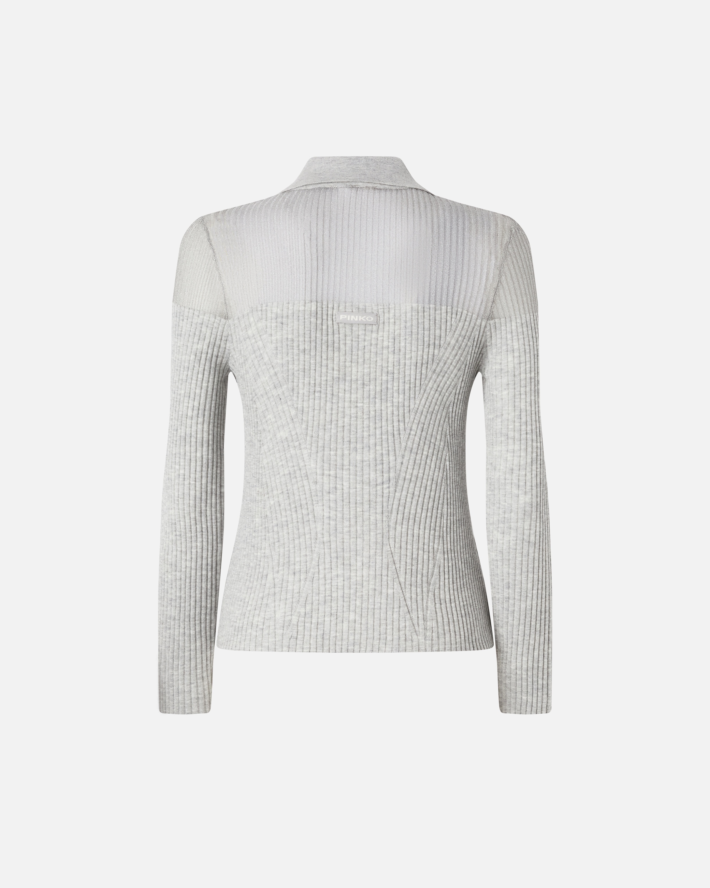 RIBBED LONG-SLEEVED POLO SHIRT - 6