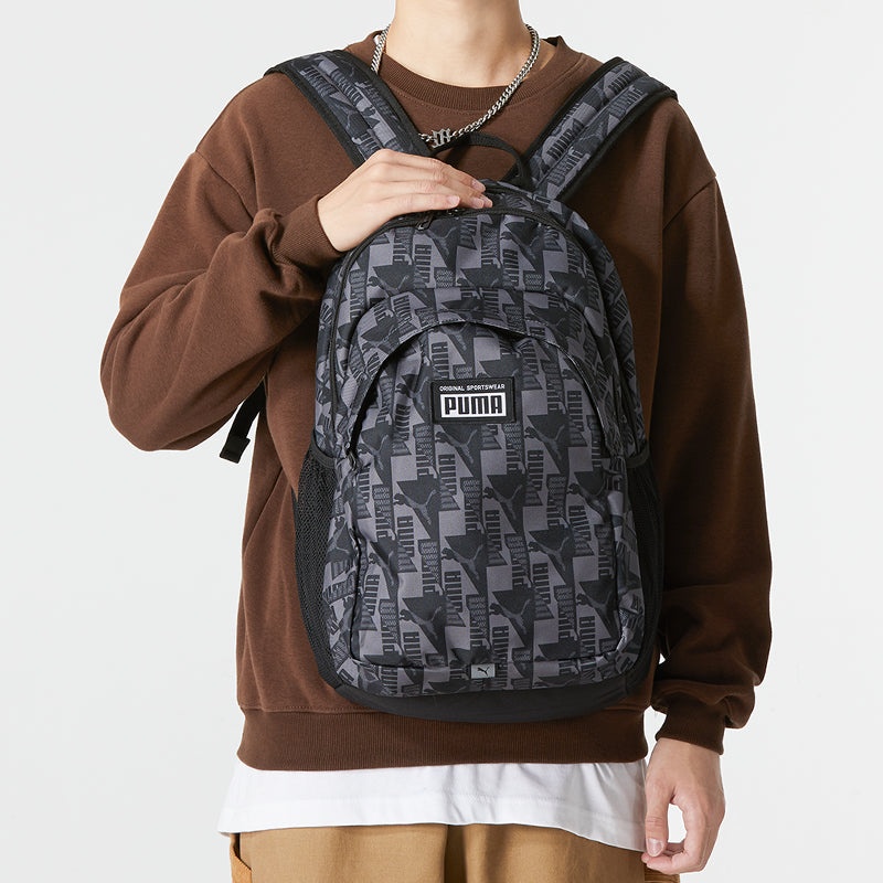 PUMA Academy Backpack 'Black Grey White' 079133-04 - 3