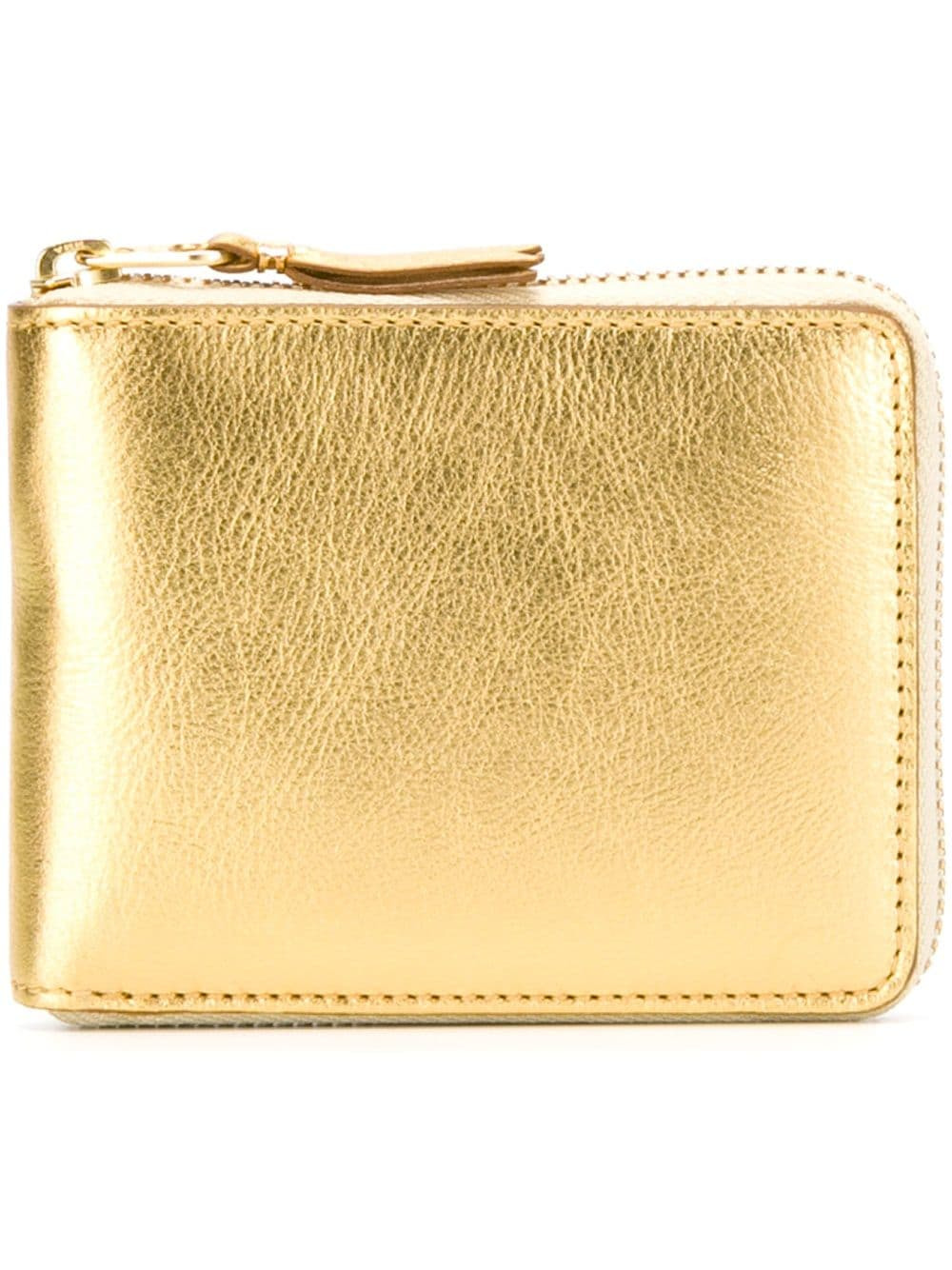 Gold And Silver U Zip Wallet - 1