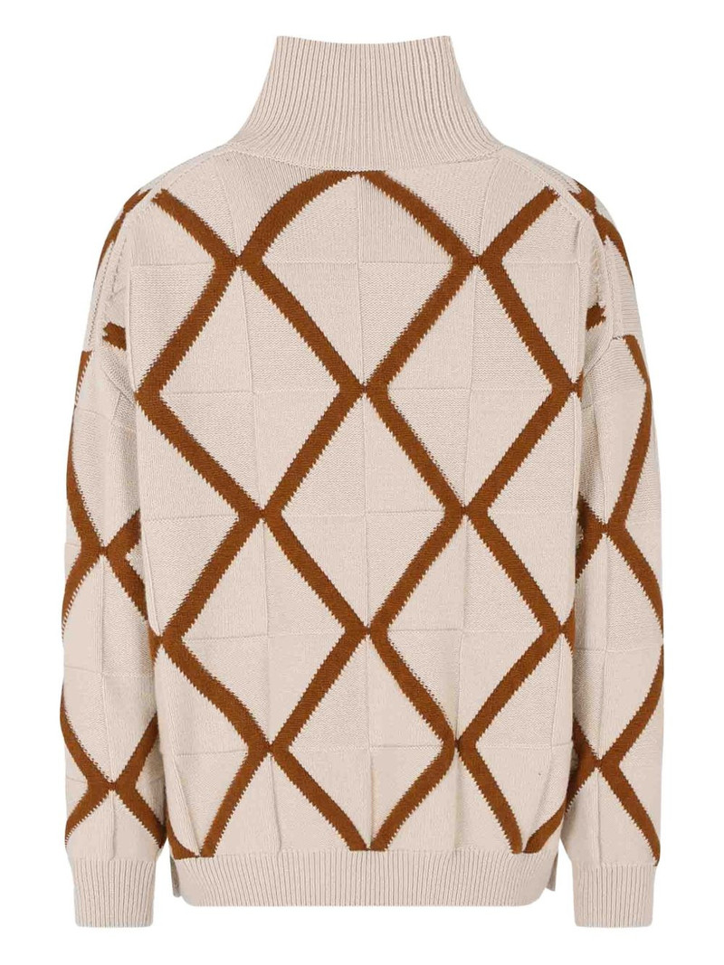 EMPORIO ARMANI diamond-pattern trutleneck knitwear outlook