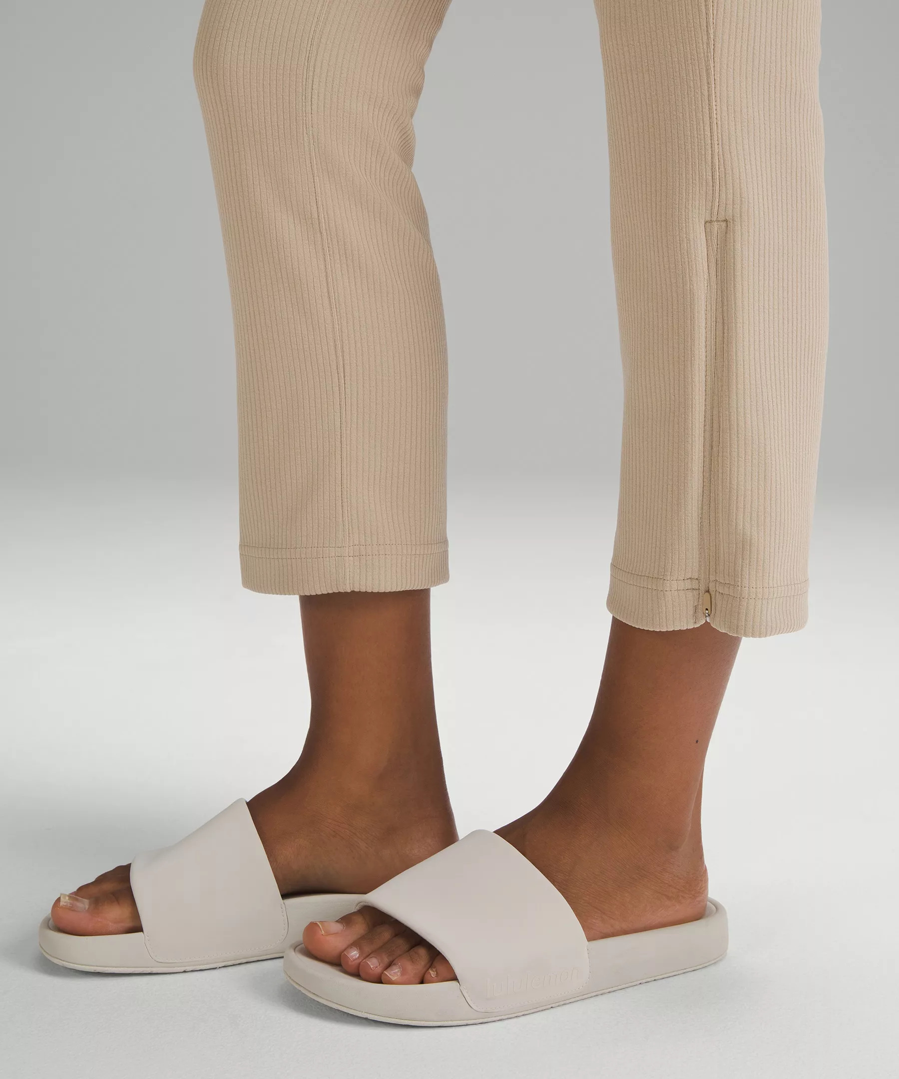 Ribbed Softstreme Zip-Leg High-Rise Cropped Pant 25" - 5
