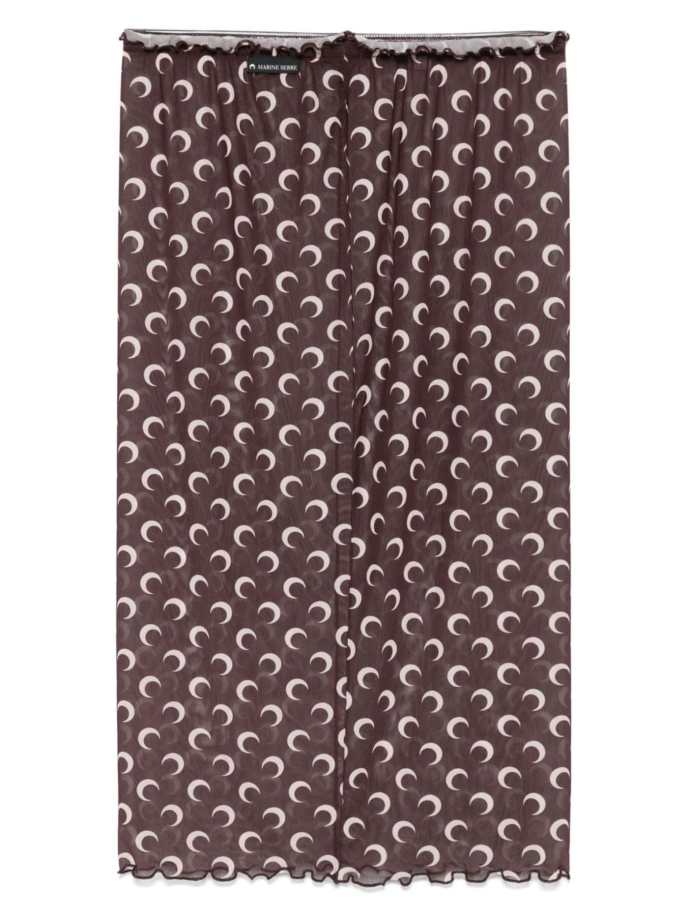 crescent moon-print midi skirt - 2