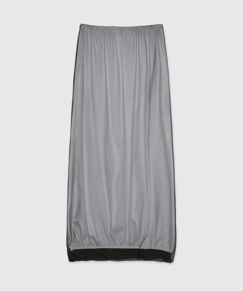 Long white skirt in double tulle 1