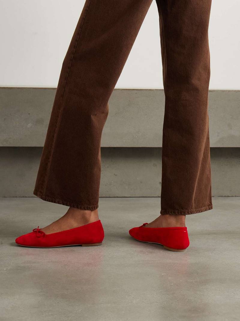 Aeyde Delfina suede ballet flats Red outlook