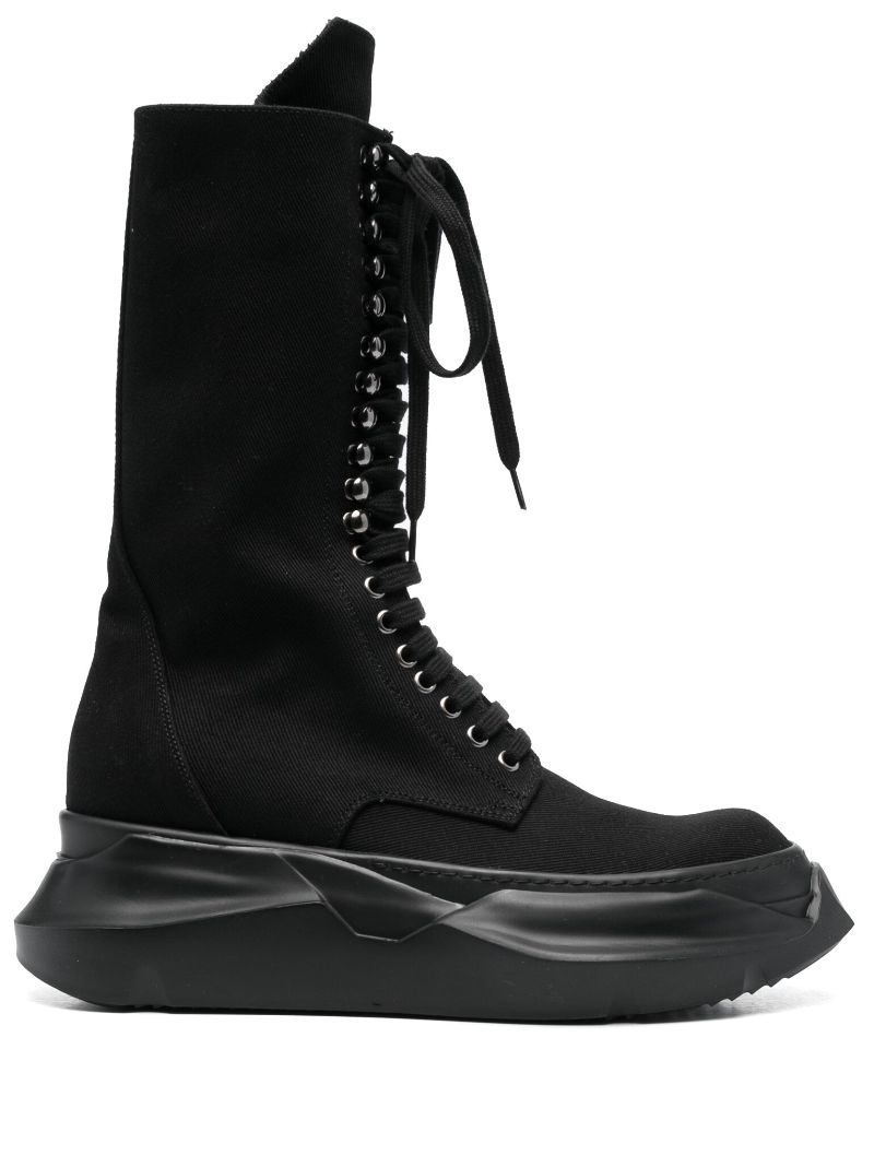 Rick owens platform lace fashion up boots