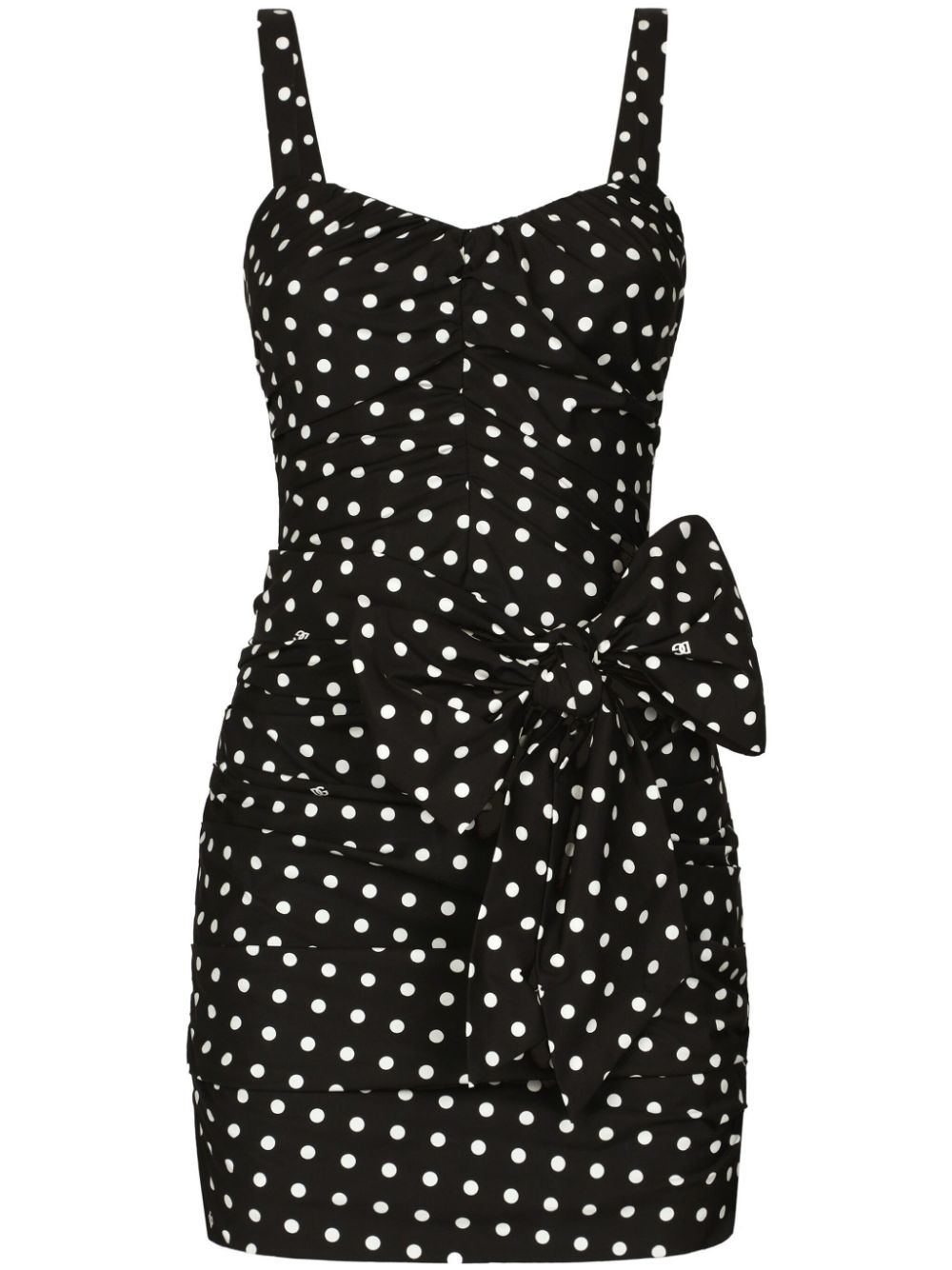 polka-dot mini dress - 1