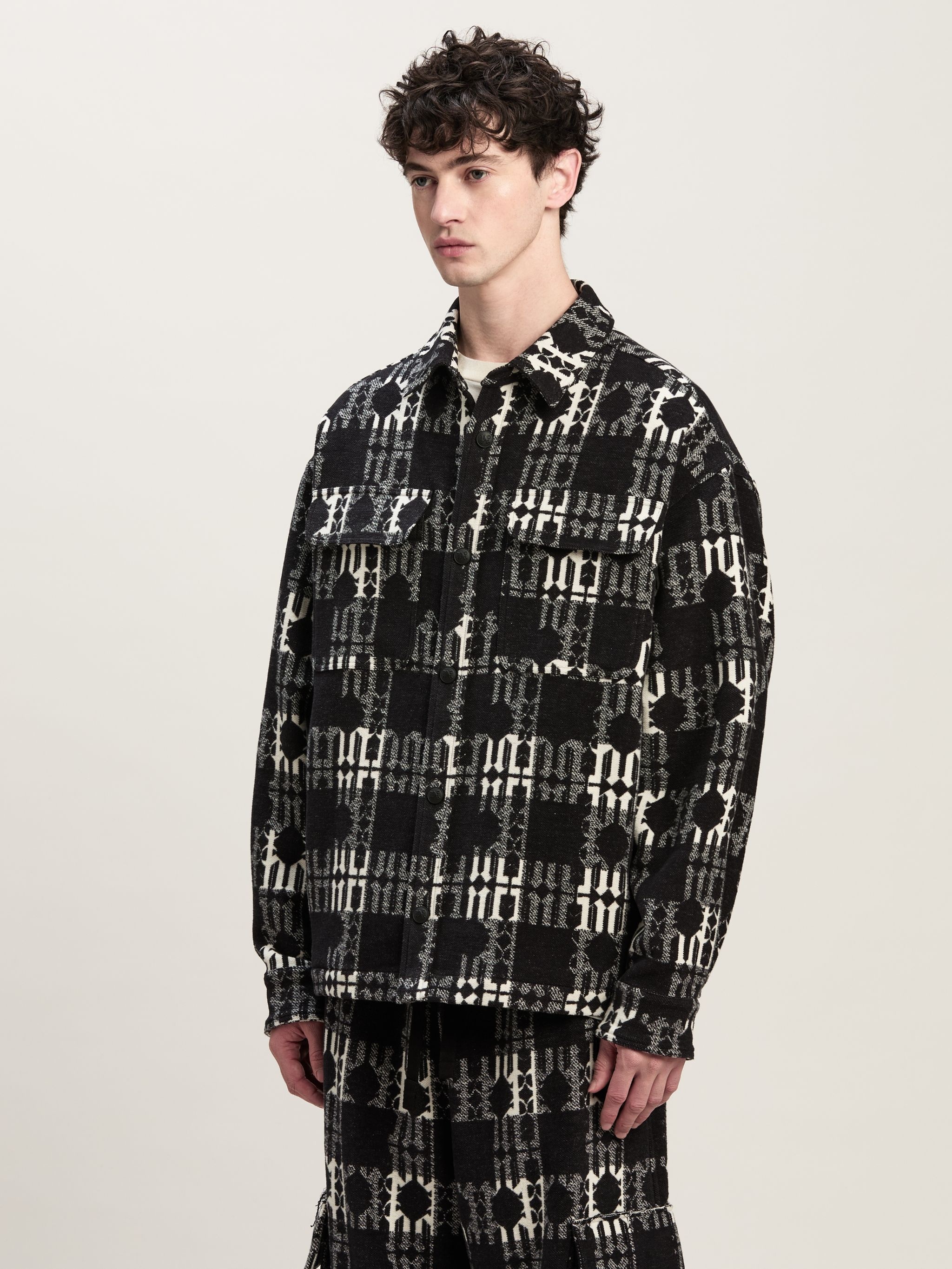 CHECKED OVERSHIRT monogram - 4