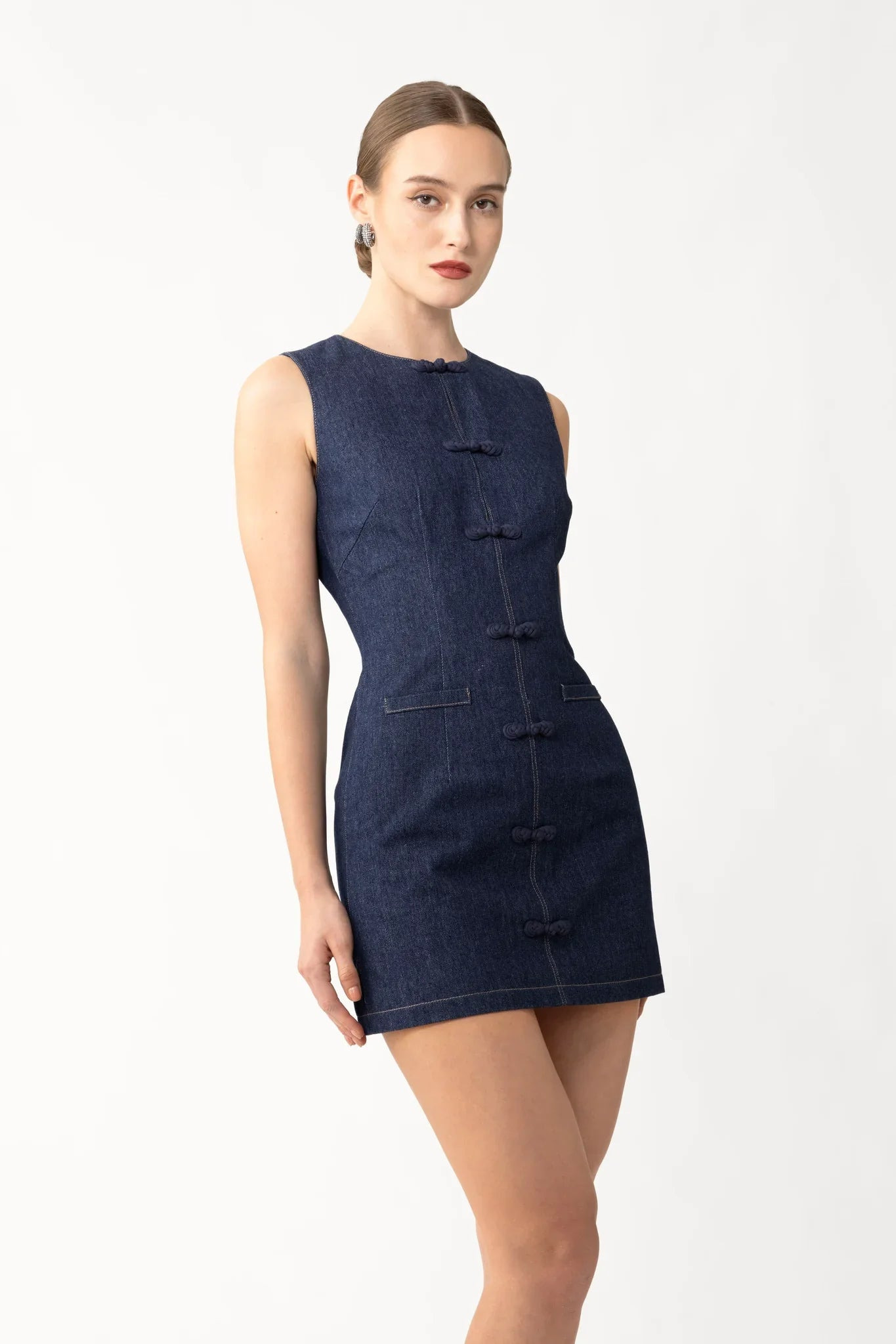 BILLIE DENIM MINI DRESS - 3