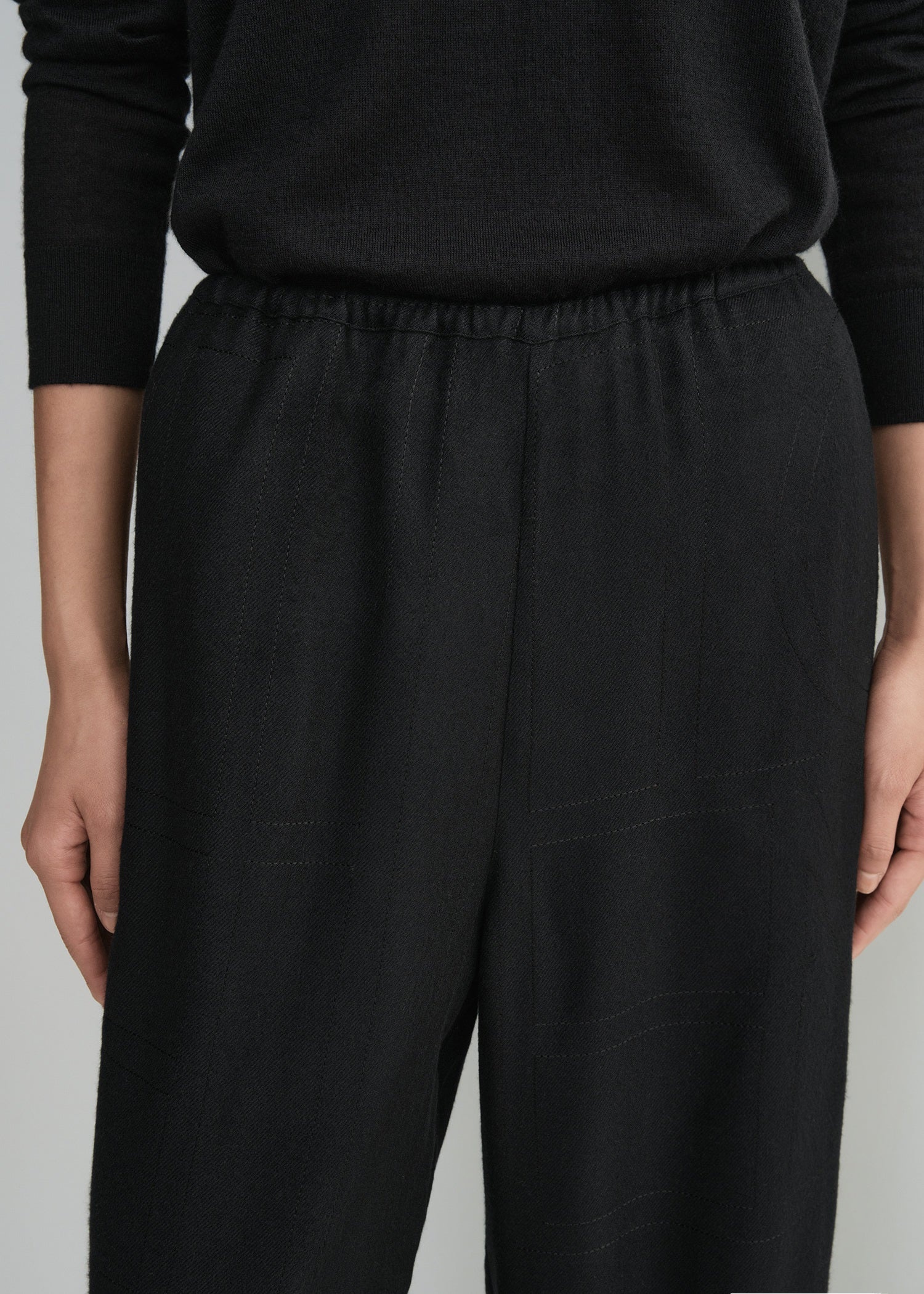 Monogram flannel pj bottoms black - 5