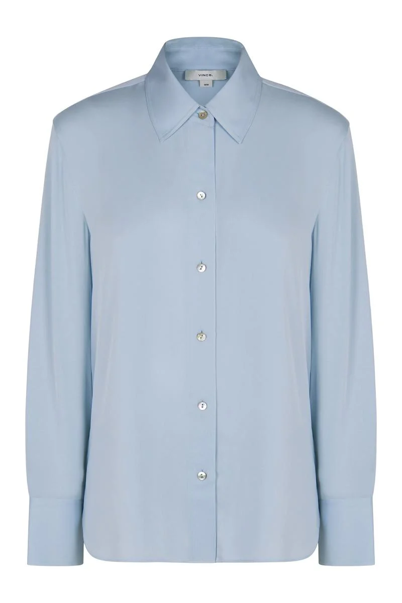 Vince Silk Shirt With Long Sleeves - 1