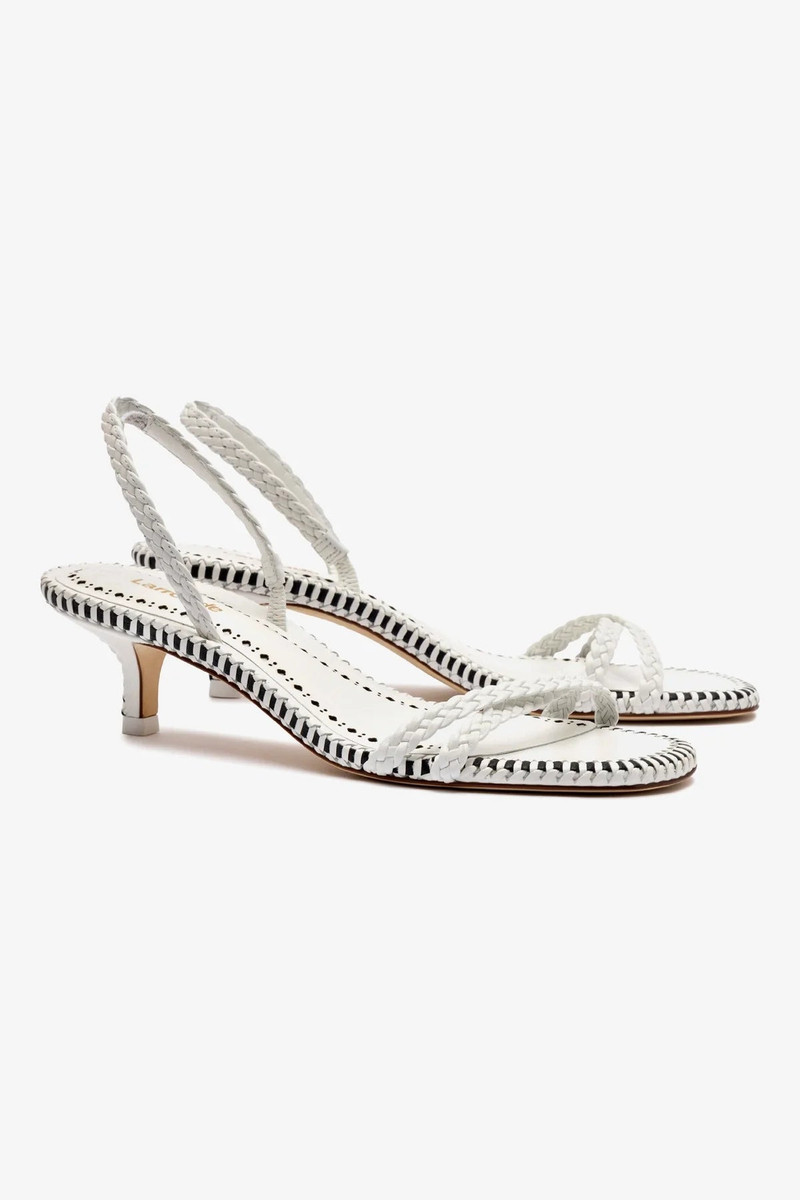 Mini Annie Sandal In White Leather 3