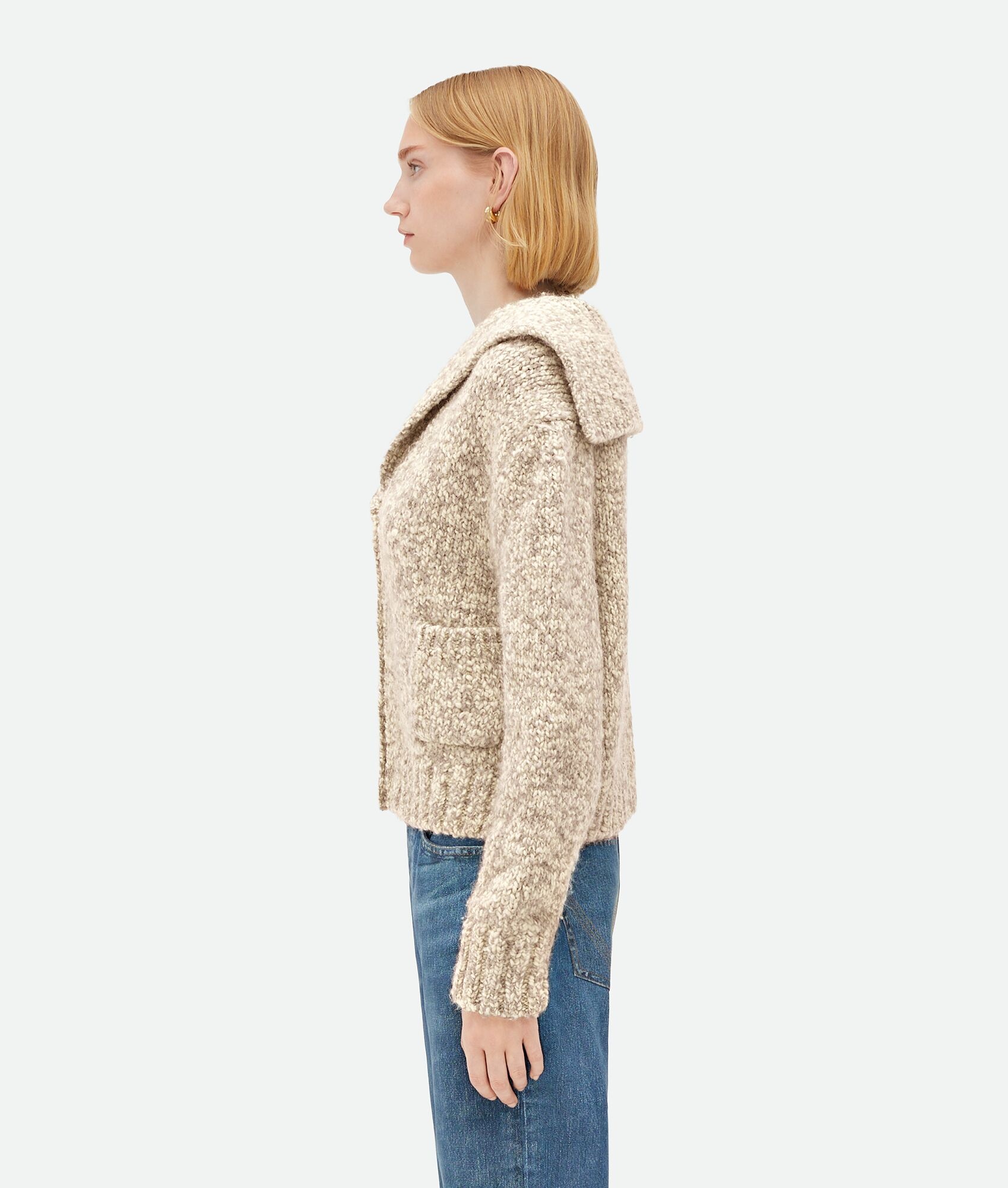 Alpaca Cardigan With Knot Buttons - 2