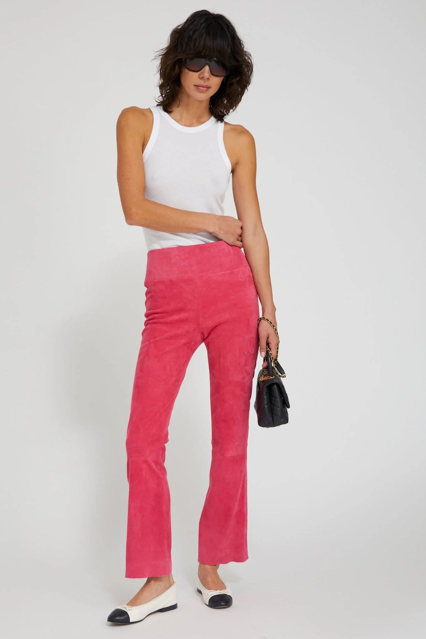 SUEDE ANKLE FLARE - 1