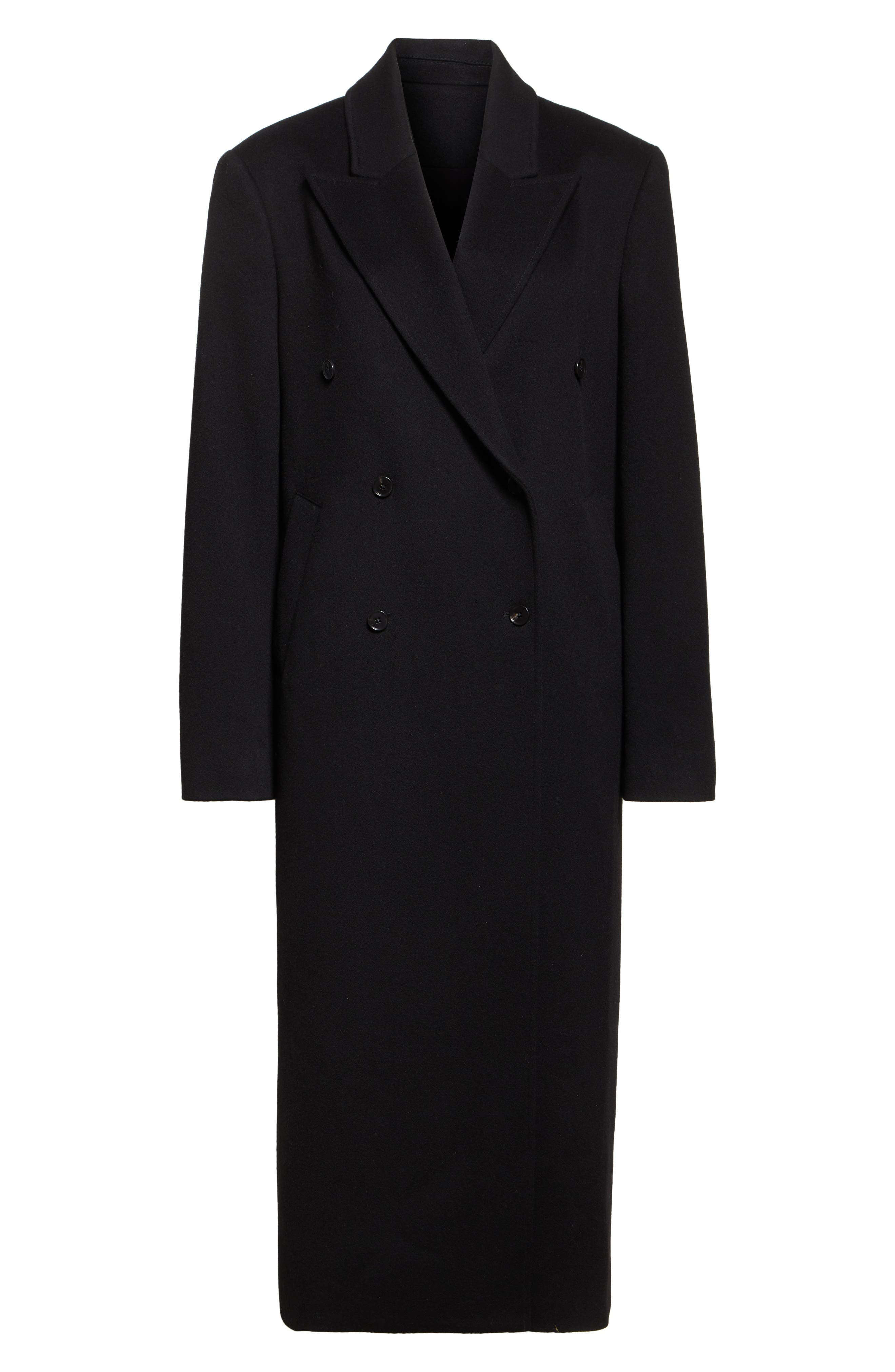 LOULOU DE SAISON Rosco Double Breasted Wool & Cashmere Coat in Black at Nordstrom - 7