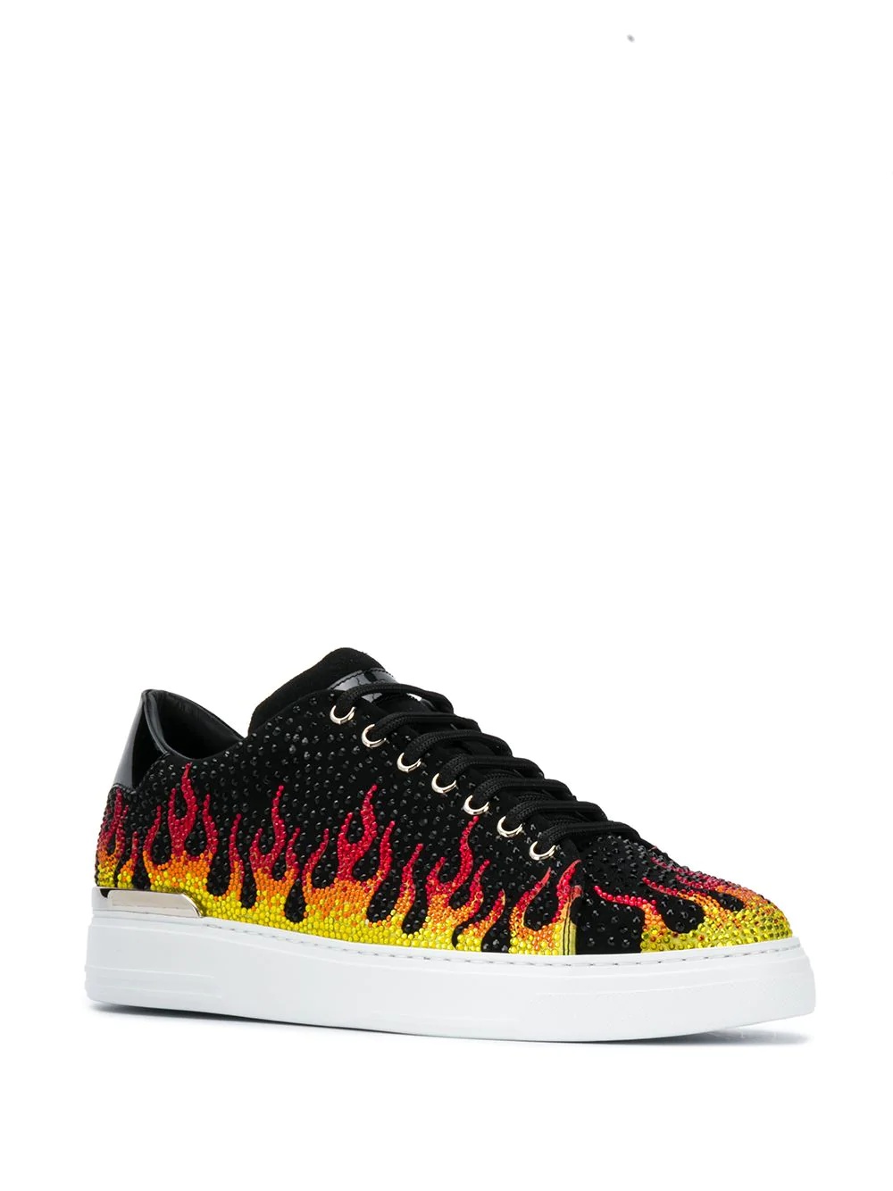 crystal flame-print sneakers - 2