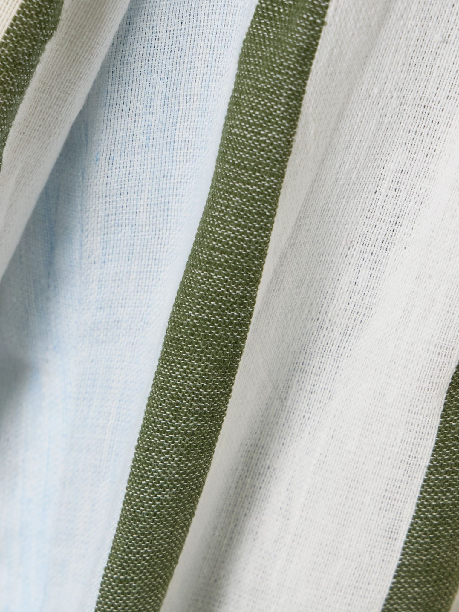 Desta striped cotton-blend wide-leg pants Sage green - 4
