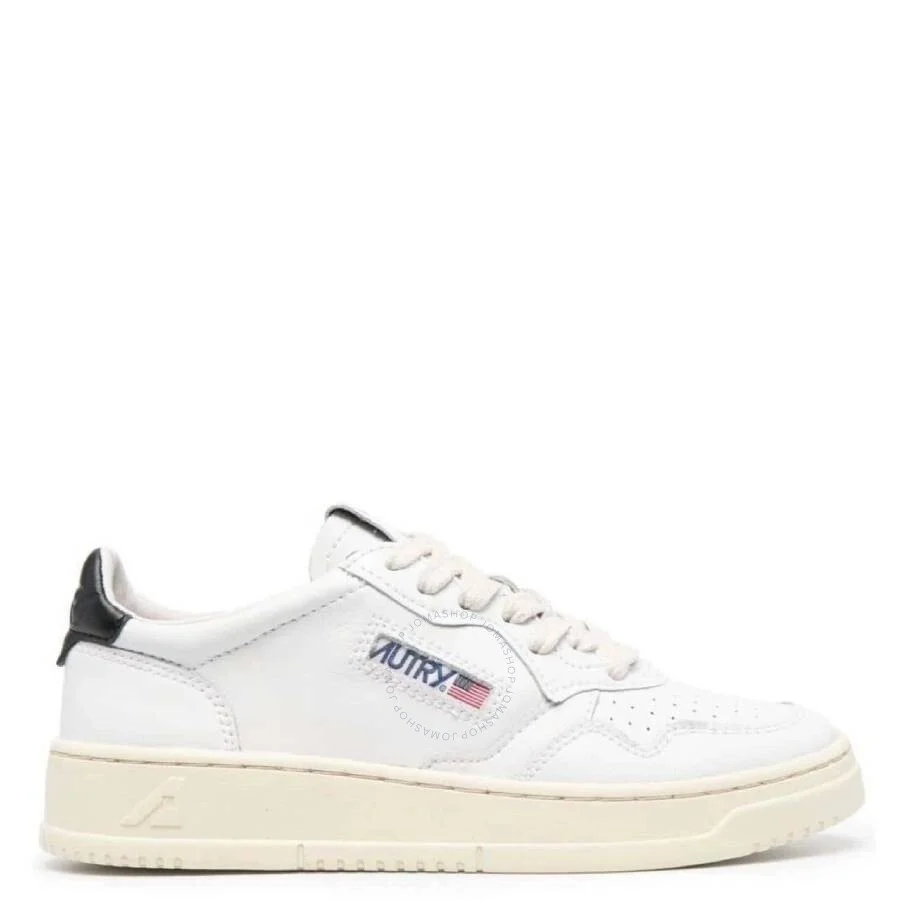 Autry Ladies Medalist White/Black Trainers - 1