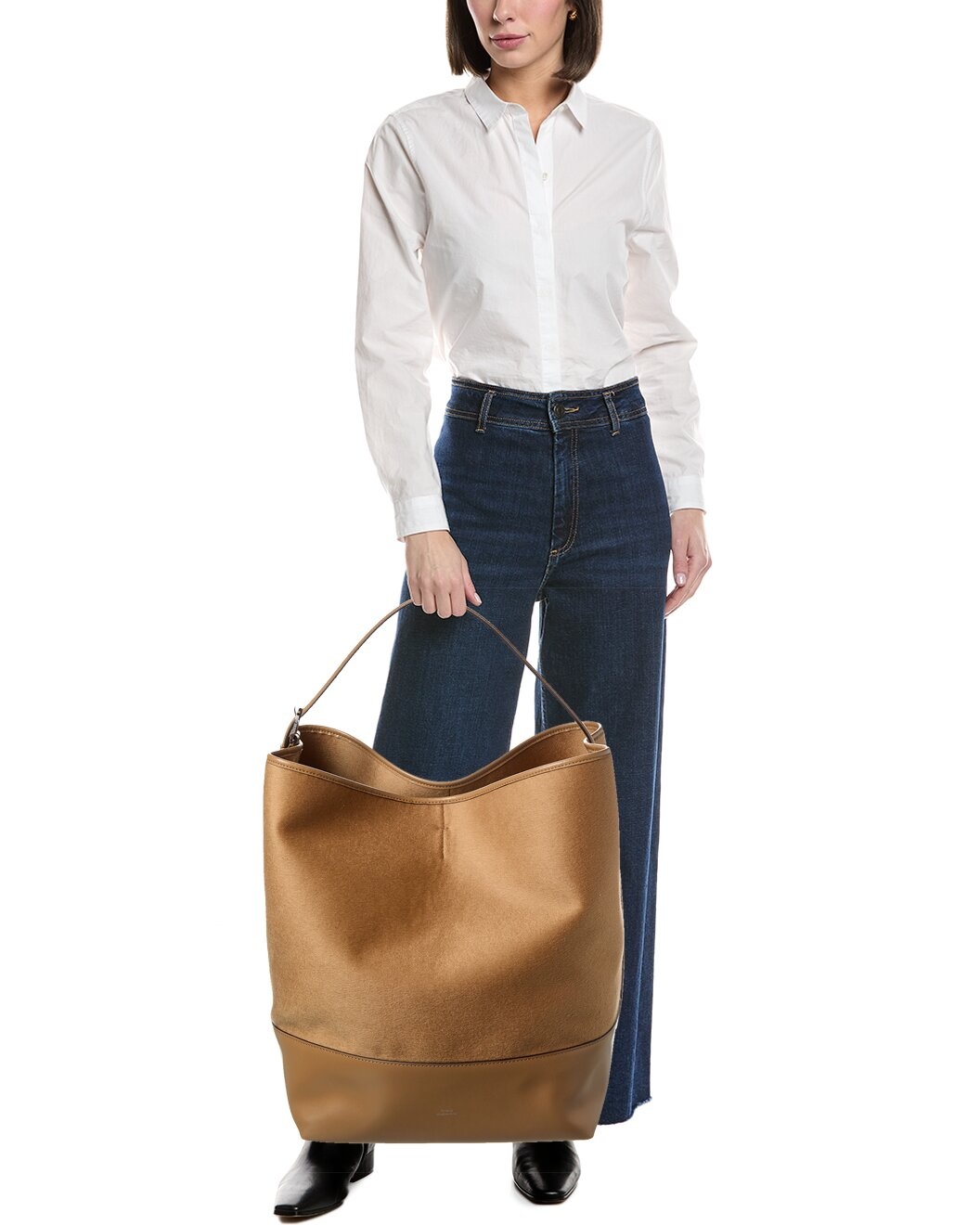 TOTEME Wool & Leather Tote - 4