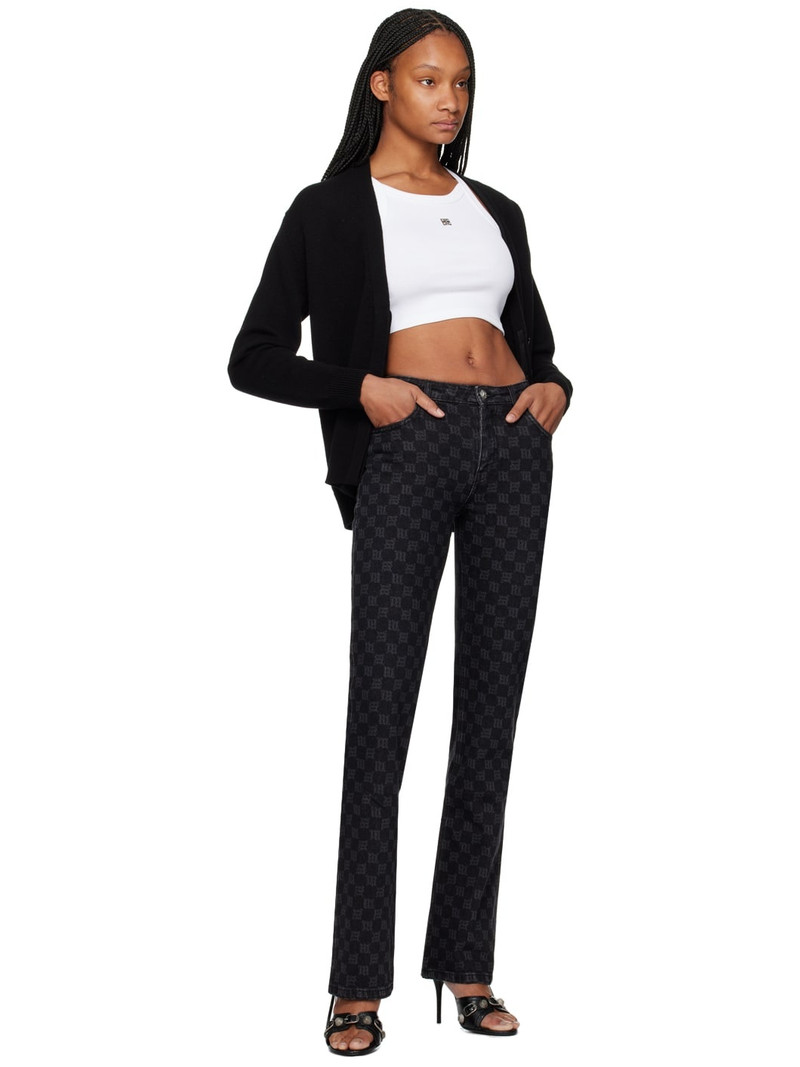 MISBHV Black Monogram Jeans outlook