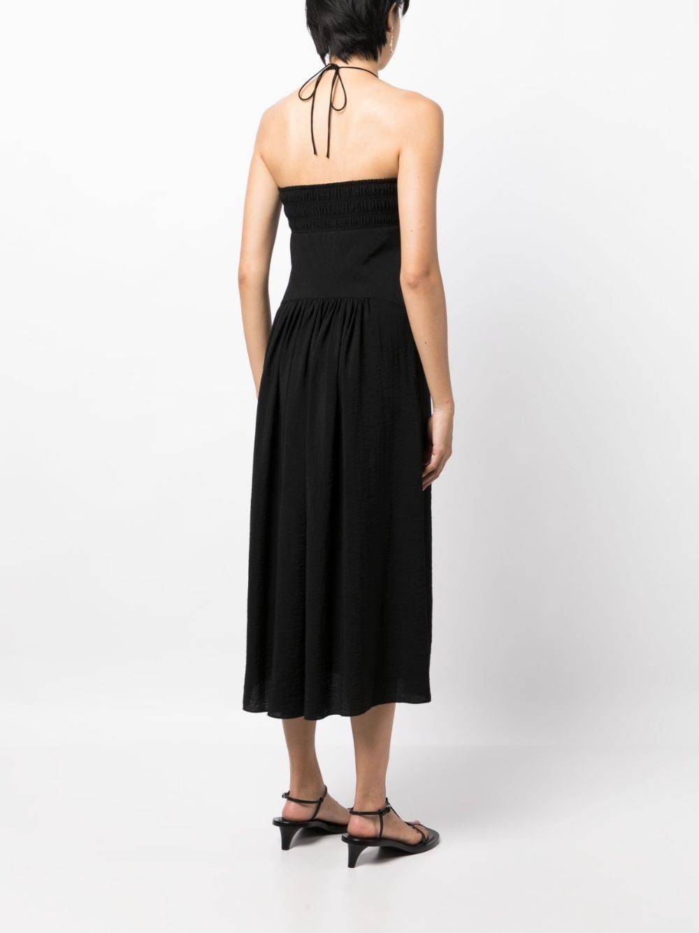 halterneck pleated dress - 4