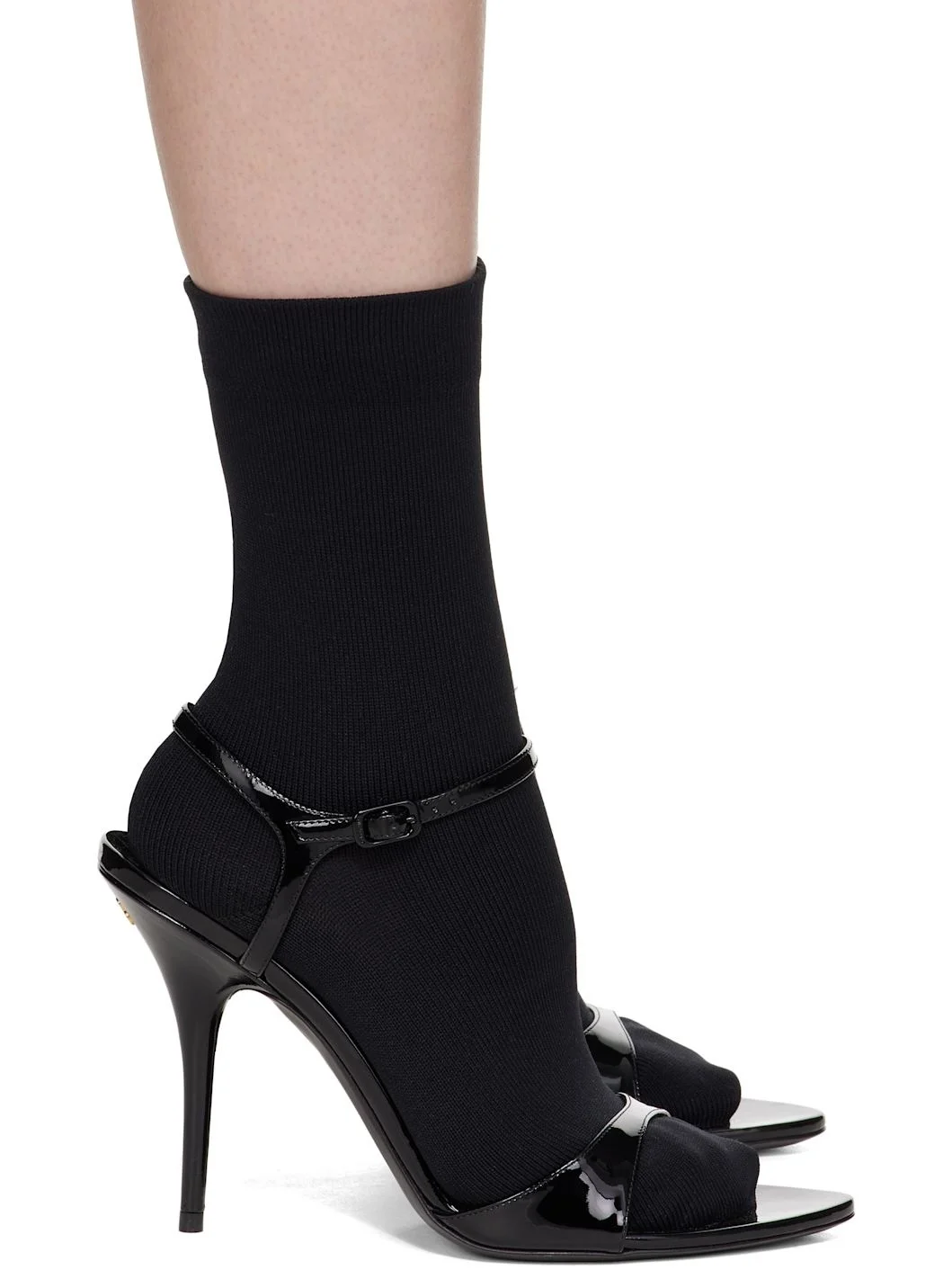 Black Avenue Sock 110 Heeled Sandals - 1
