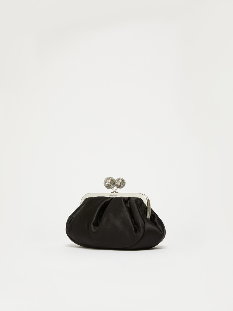 WEEKEND Max Mara EMMY Small satin Pasticcino Bag with rhinestones outlook