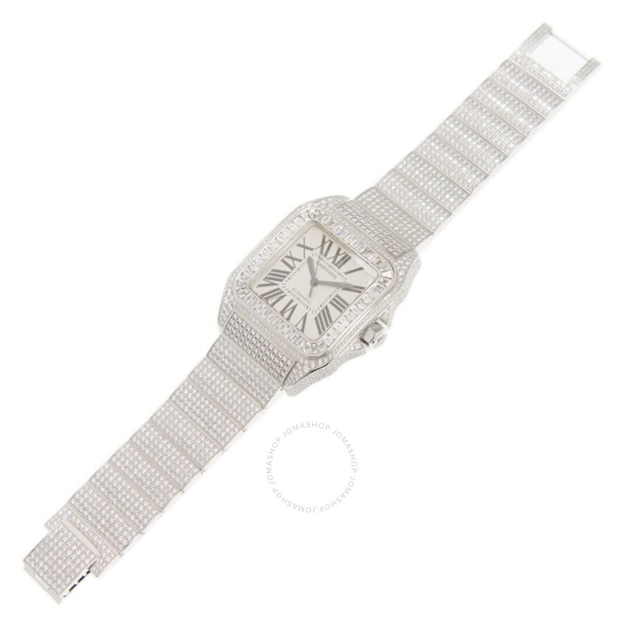 Cartier Santos Automatic Diamond White Dial Men's Watch HPI00197 - 3