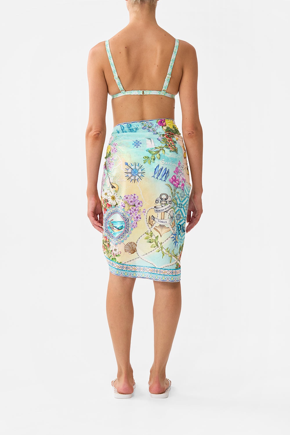 WOVEN SHORT SARONG WITH TASSELS - 3