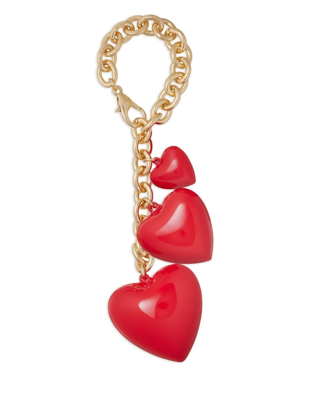 The Puffy Triple Heart bag charm - 1