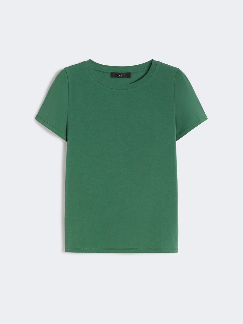 MULTIF Stretch jersey basic T-shirt - GREEN 1